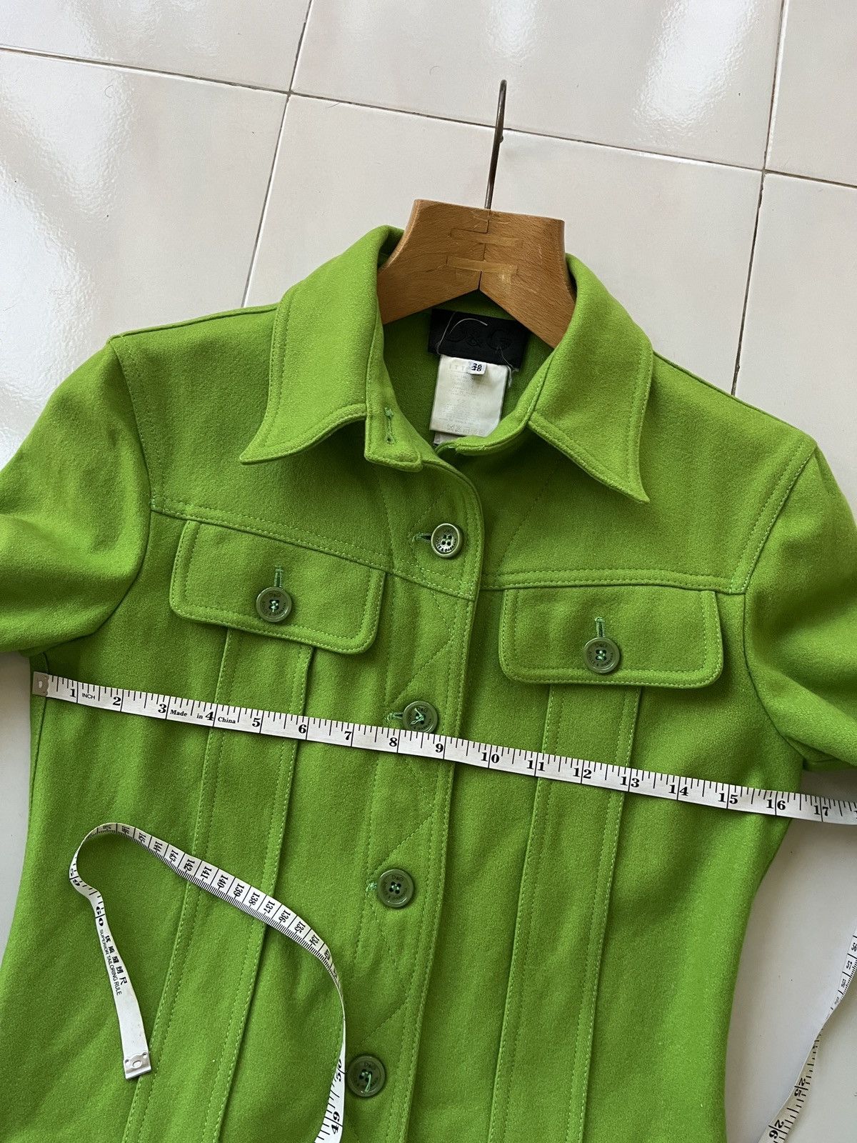 Dolce & Gabbana Dolce & Gabbana Green Neon Wool Jacket Size XS / US 0-2 / IT 36-38 - 10 Thumbnail