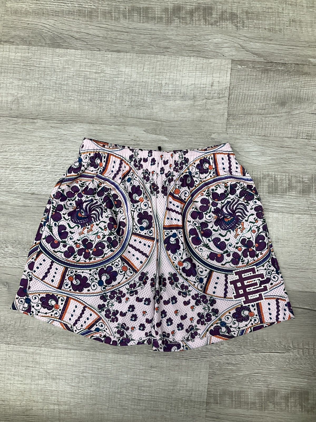 image of Eric Emanuel Ee Basic Mesh Shorts Rooster Purple, Men's (Size 30)