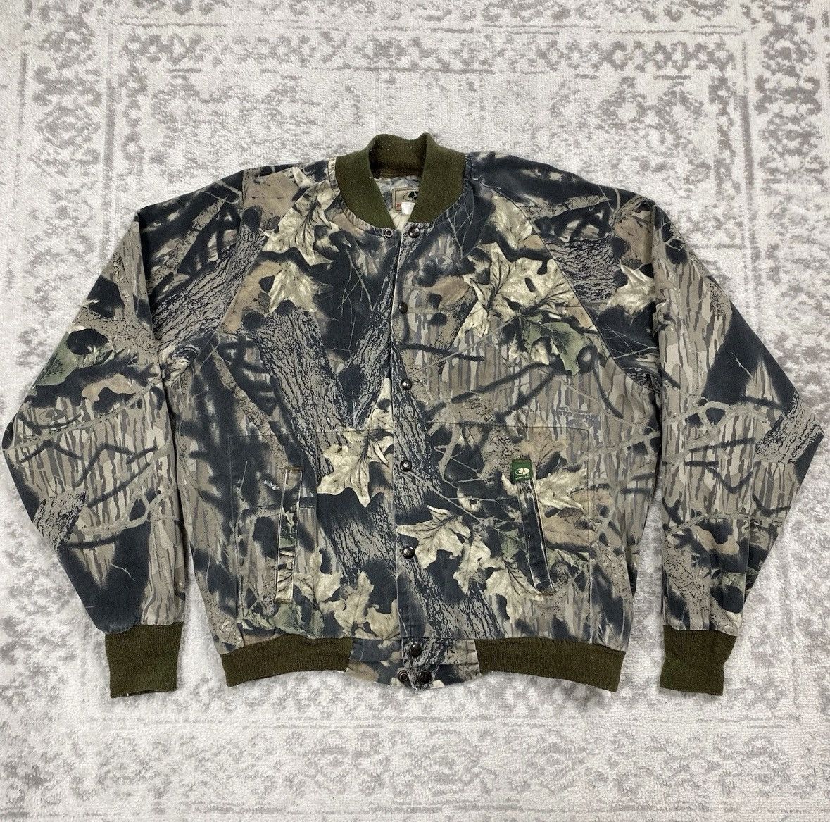 Mossy Oaks Mossy Oak Leaf Camouflage Bomber Jacket Mens USA Snap 2XL Size US XXL / EU 58 / 5 - 1 Thumbnail