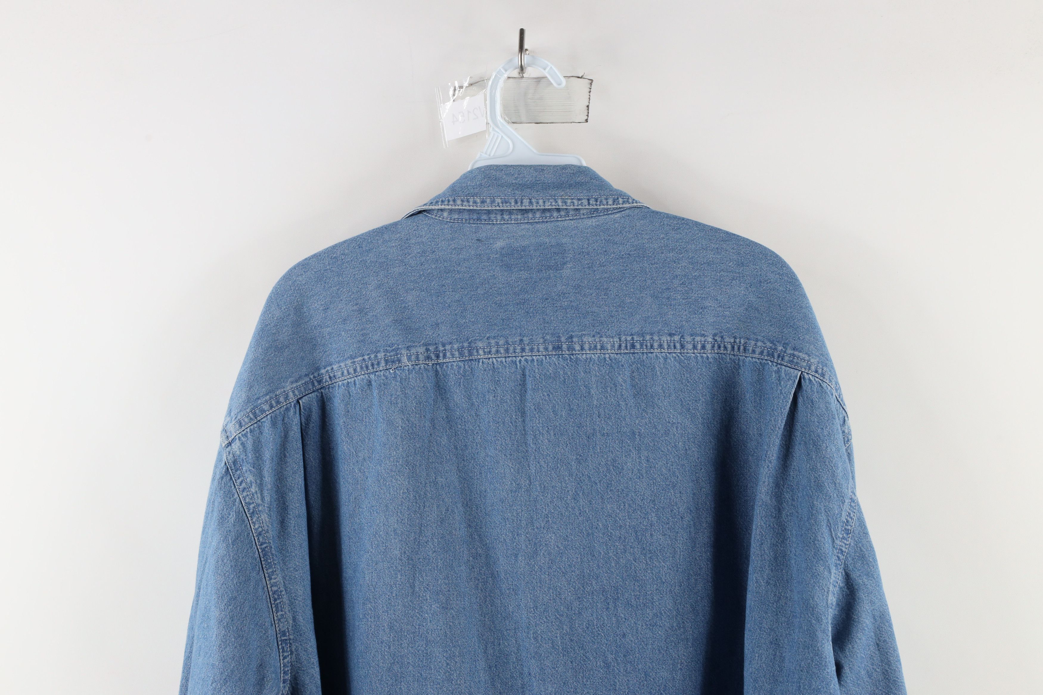 Vintage Vintage 90s Streetwear Baggy Fit Denim Jean Button Shirt Size US XL / EU 56 / 4 - 10 Thumbnail