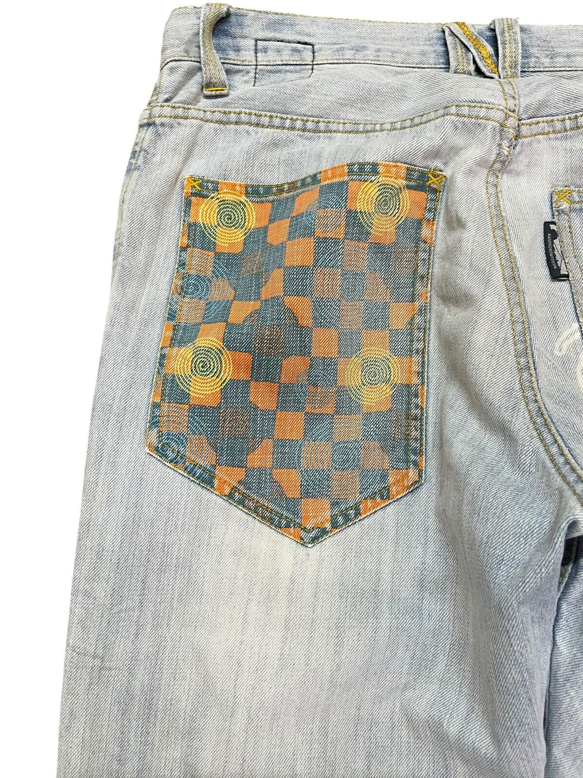 Japanese Brand Vintage Naminorita sujin Dragon Printed Distressed Denim Size US 33 - 8 Thumbnail
