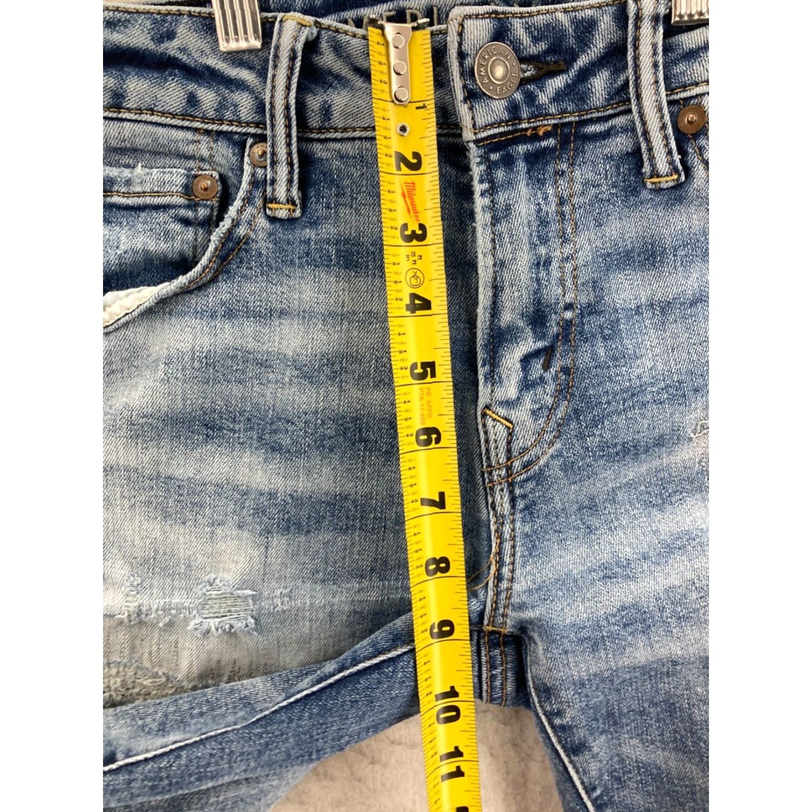 American Eagle Outfitters American Eagle Next Level Mens 30x32 Airflex Distressed Jeans Size US 30 / EU 46 - 4 Thumbnail