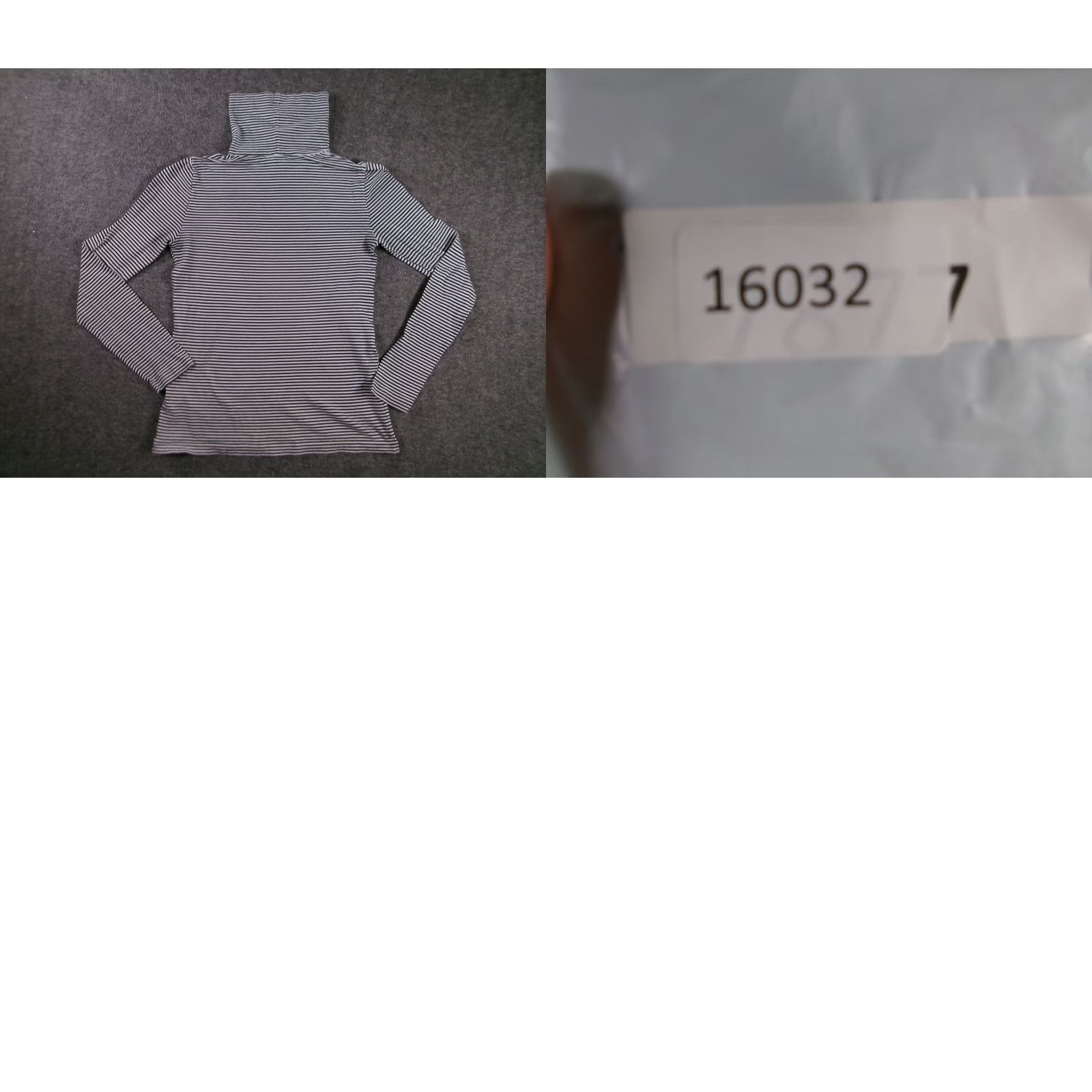 J.Crew J.CREW Turtleneck Womens S Black White Stripe 100% Cotton Slim Fit Long Sleeve Shirt Size S / US 4 / IT 40 - 8 Thumbnail