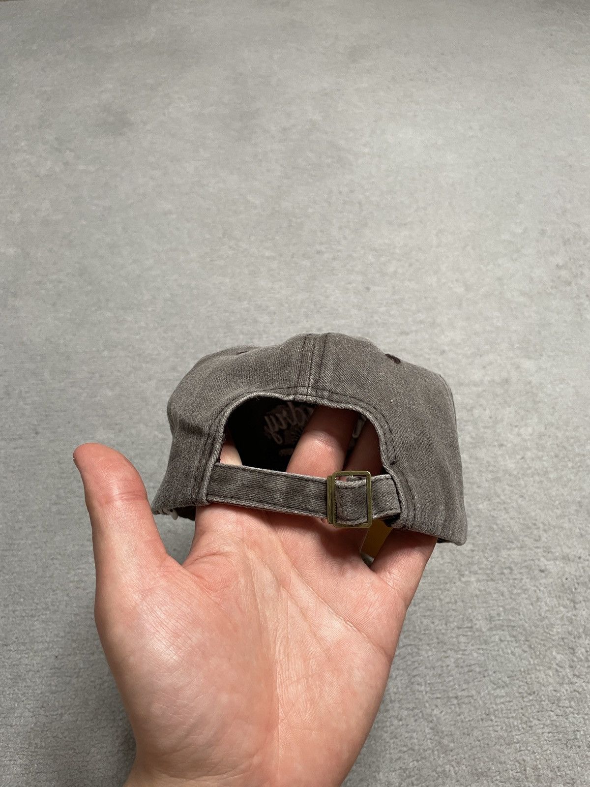 Vintage Vintage Washed Brown Cap Hat Big Print Eagle Drip Swag Drain Size ONE SIZE - 4 Thumbnail