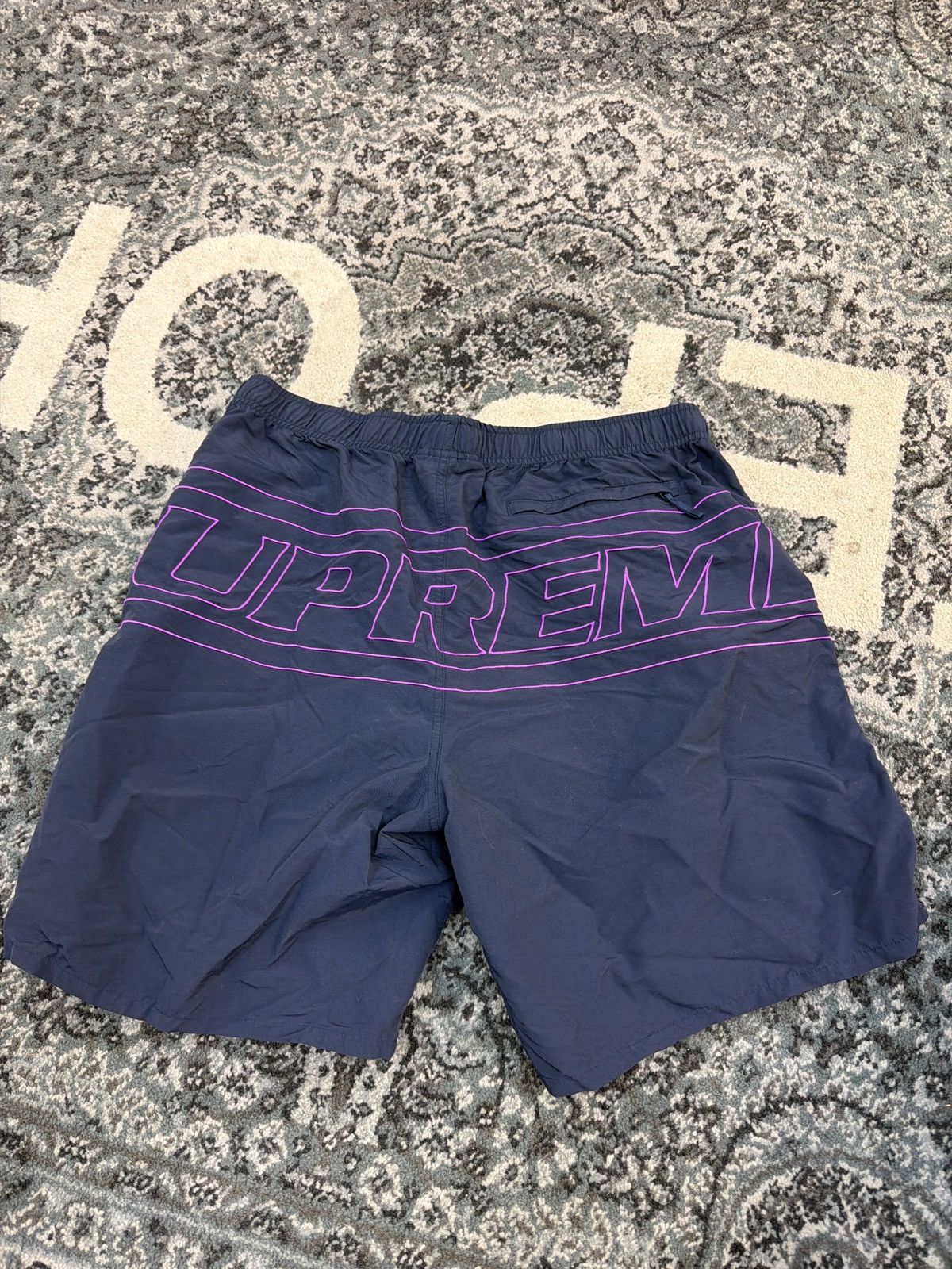 Supreme Supreme script nylon shirt purple navy Size US 36 / EU 52 - 2 Thumbnail