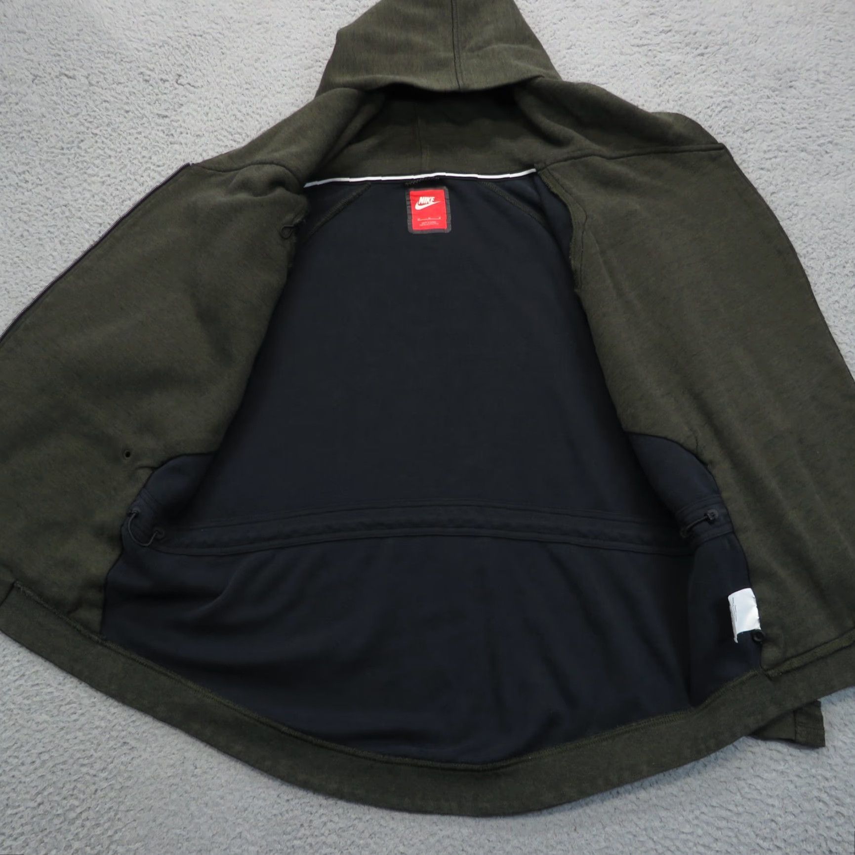 Nike Nike Hoodie Womens M Green Tech Fleece Cape Full Zip Sweatshirt Sportswear Size M / US 6-8 / IT 42-44 - 7 Thumbnail