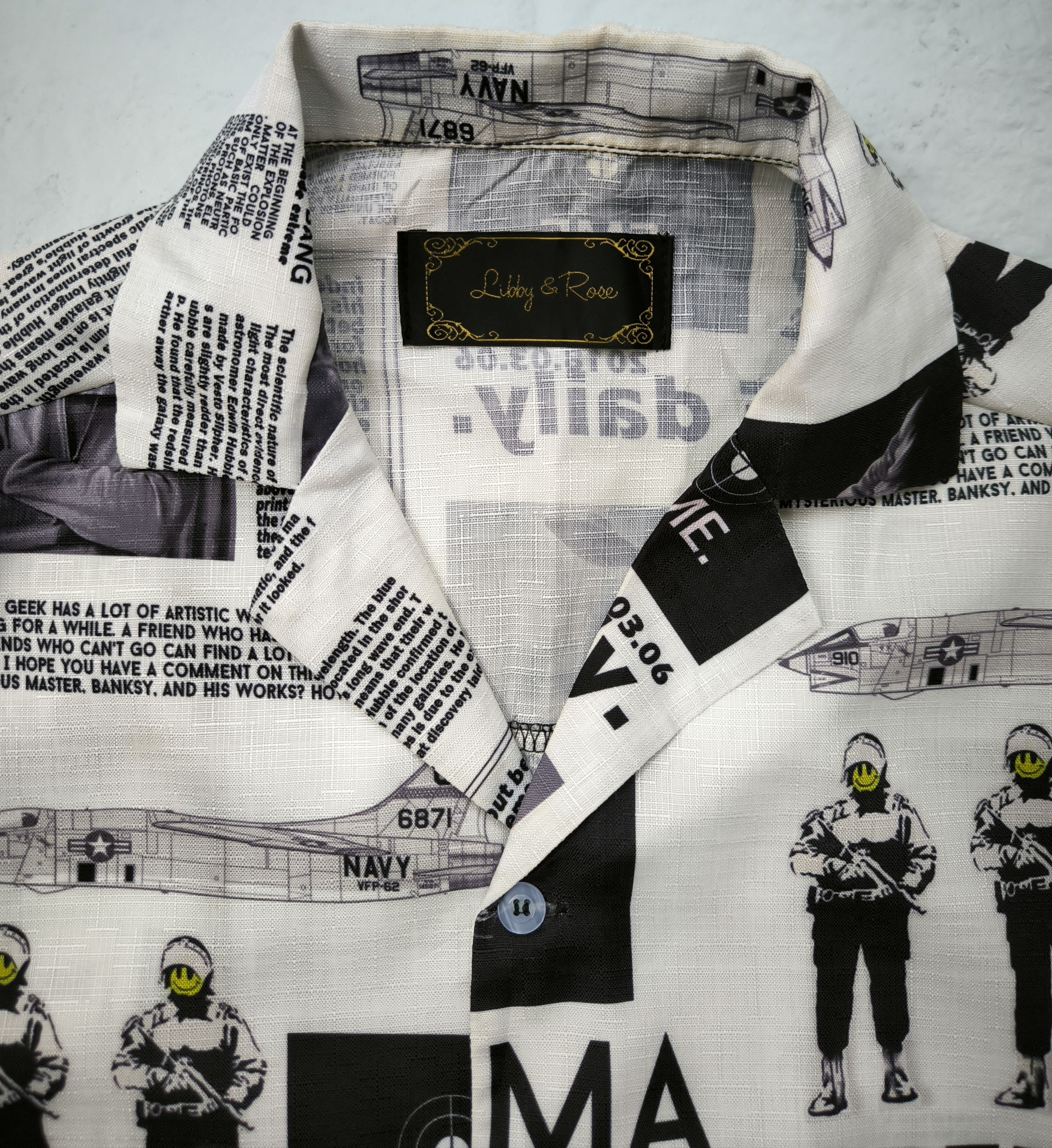 Japanese Brand LIBBY & ROSE open collar magazine shirt styled hawaii Size US S / EU 44-46 / 1 - 2 Thumbnail
