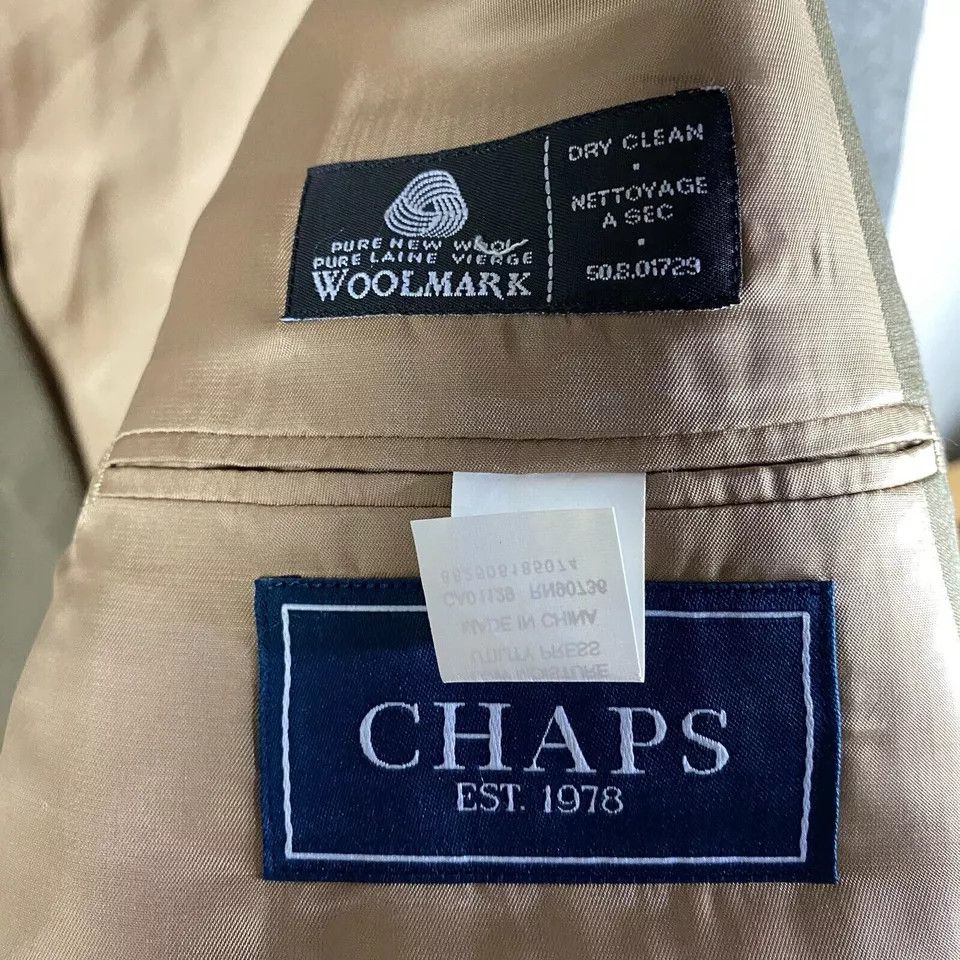 Chaps Chaps Blazer Suit Men's 46L 2 Buttons Formal Wear Jacket Size 46L - 6 Thumbnail