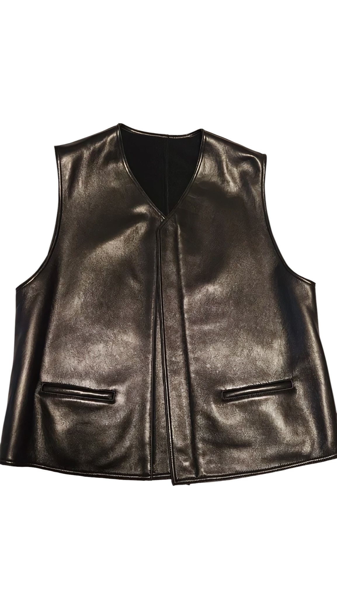 【EMPOLIO ARMANI】mouton leather vest Emporio Armani Vintage EMPORIO ARMANI TEST PILOT Leather Jacket