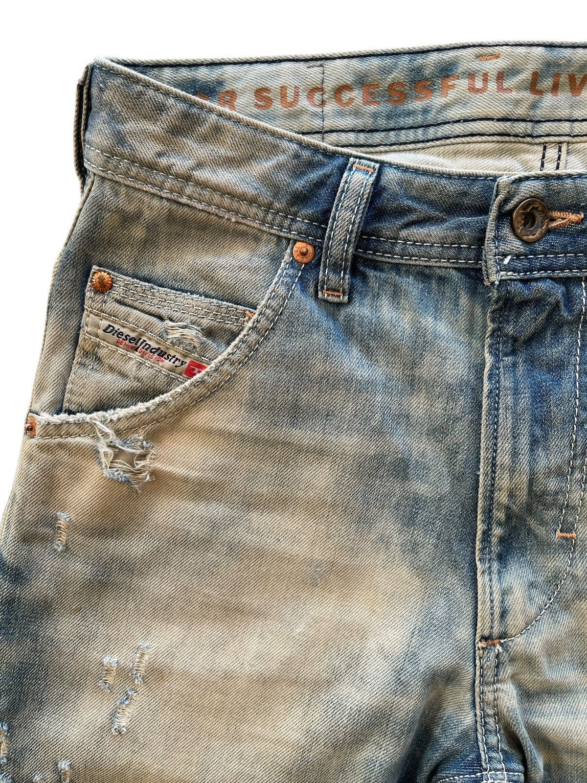 Diesel Diesel Krooley Regular Slim Carrot Distressed Denim Size US 29 - 9 Thumbnail
