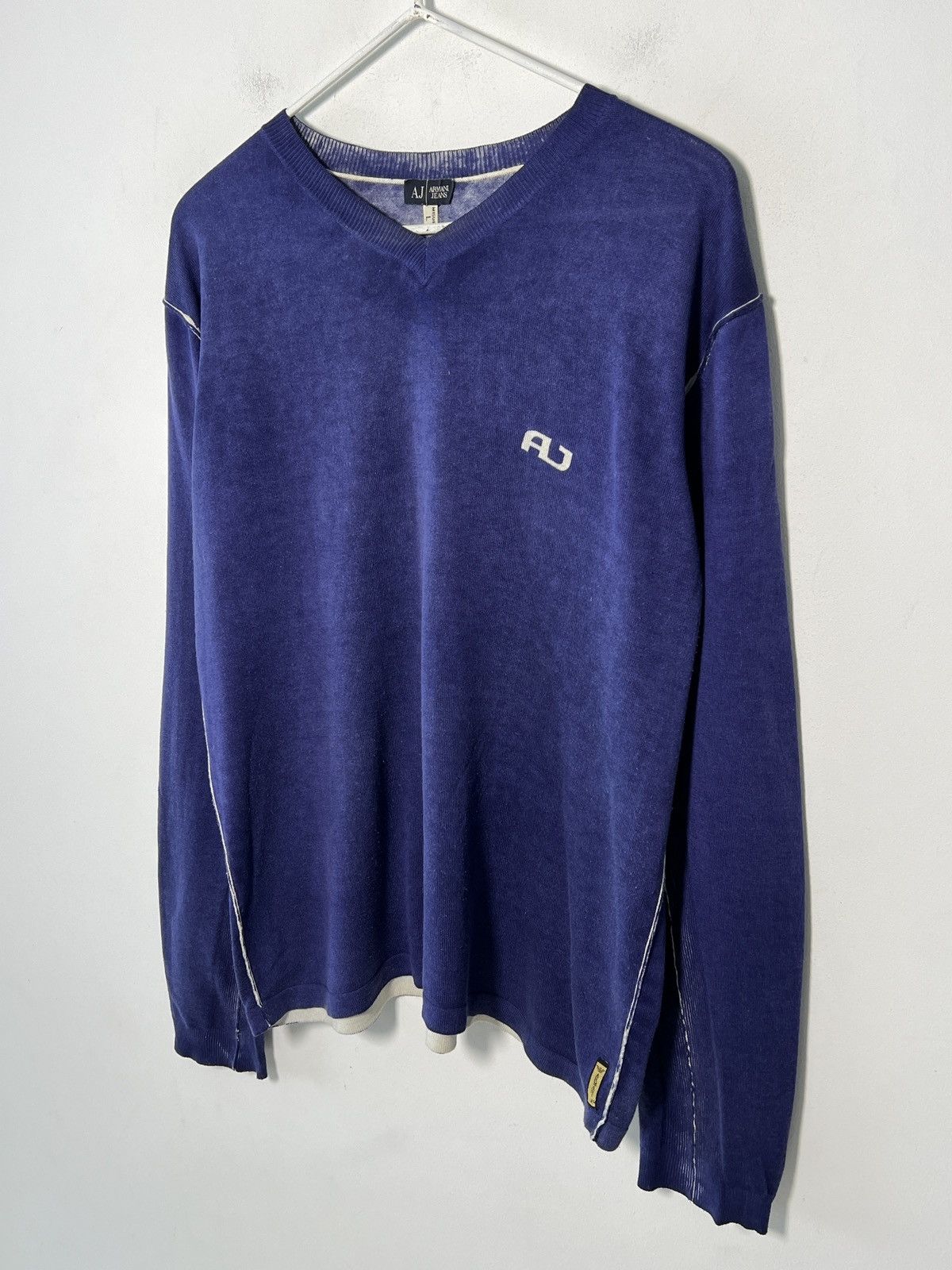 Giorgio Armani Armani Jeans knit in washed-out violet y2k Size US L / EU 52-54 / 3 - 2 Thumbnail