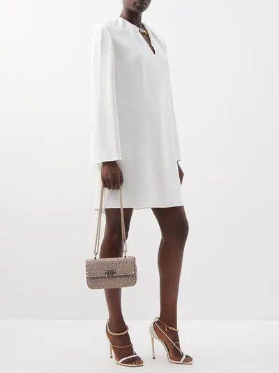 Valentino o1y0326 Mini Dress in White Size M / US 6-8 / IT 42-44 - 4 Thumbnail