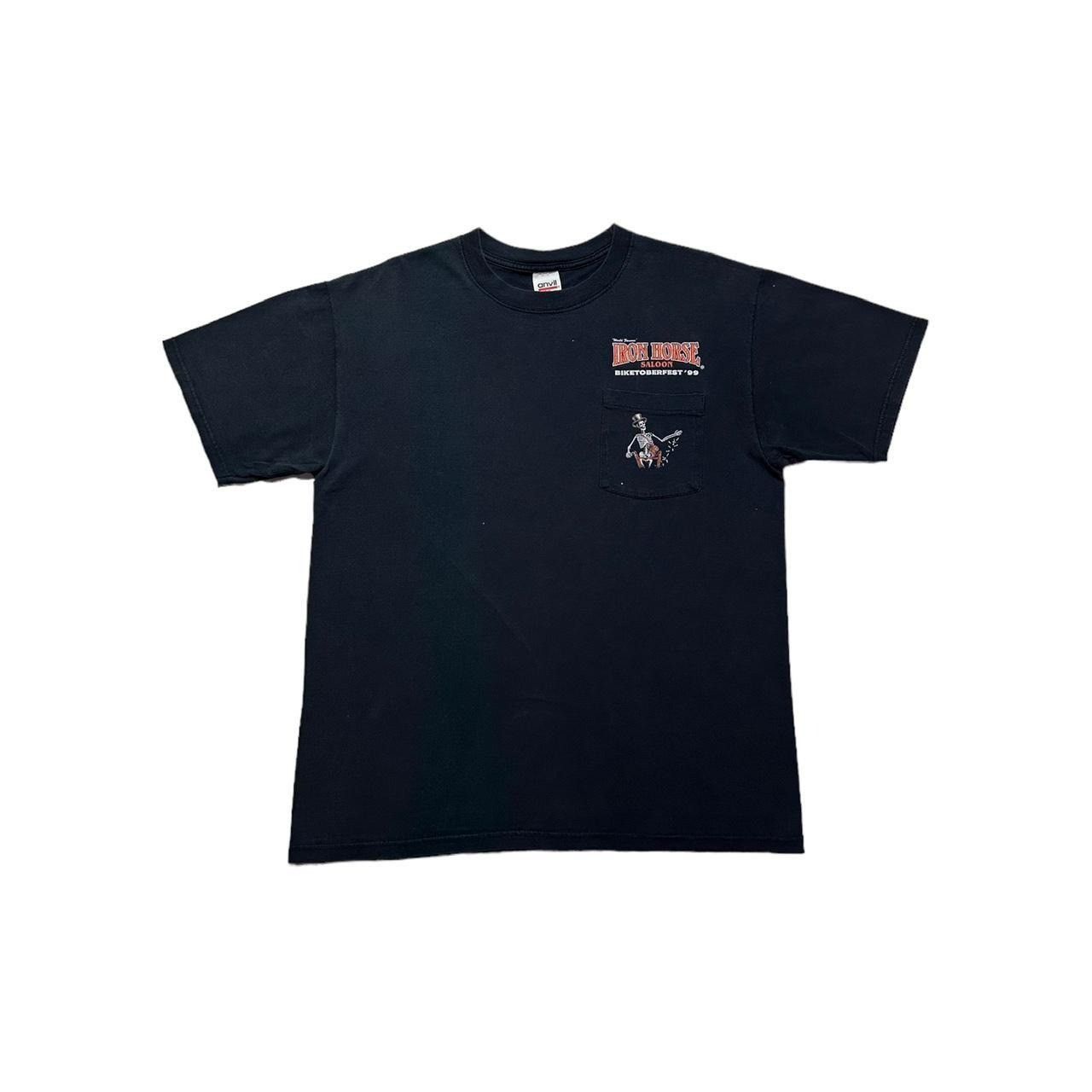 Harley Davidson × Vintage Vintage Iron Horse Saloon Biketoberfest 1999 Halloween T-Shi Size US XL / EU 56 / 4 - 2 Thumbnail