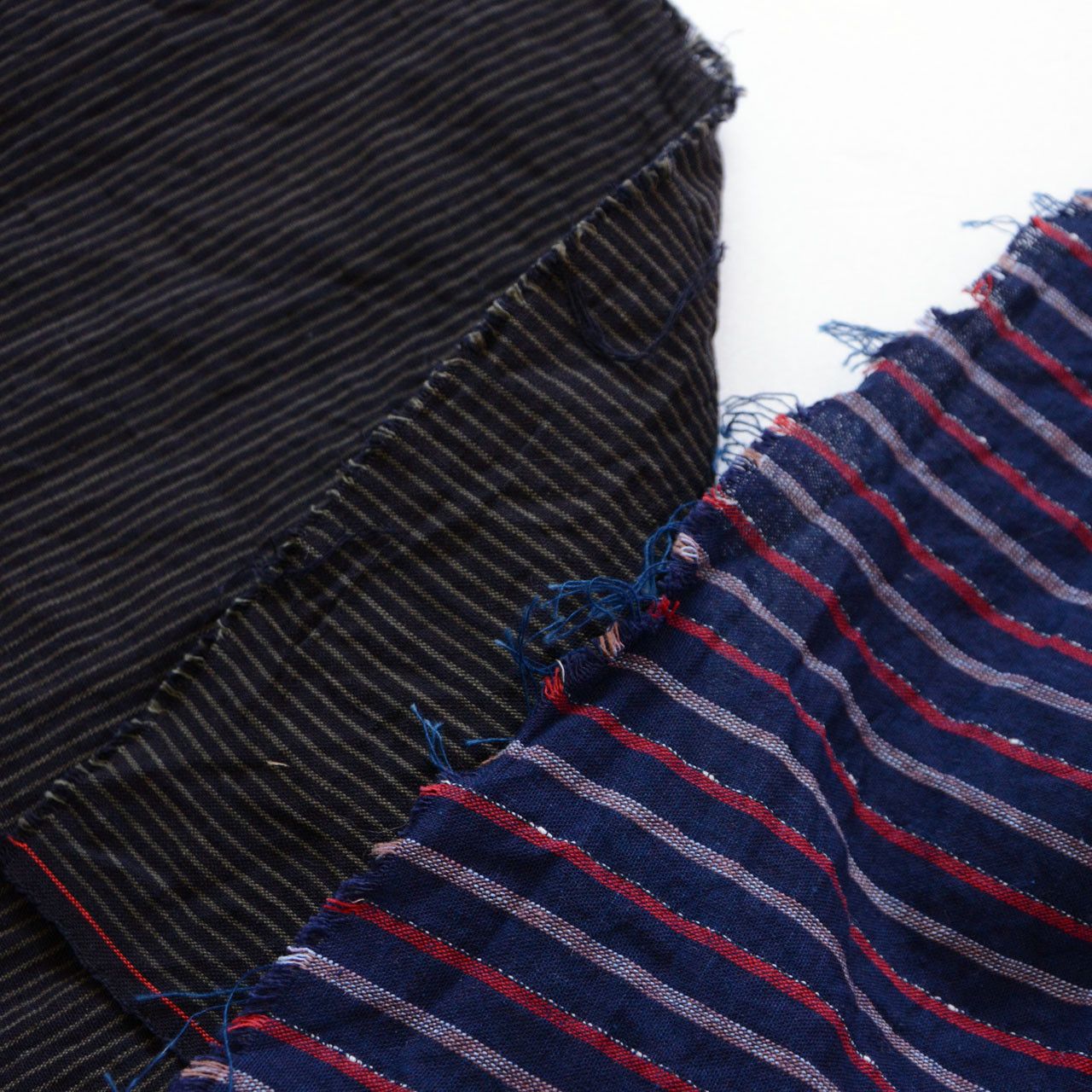 Other Vintage Japanese Cotton Patchwork Stole Stripe Hand Stitched Size ONE SIZE - 7 Thumbnail