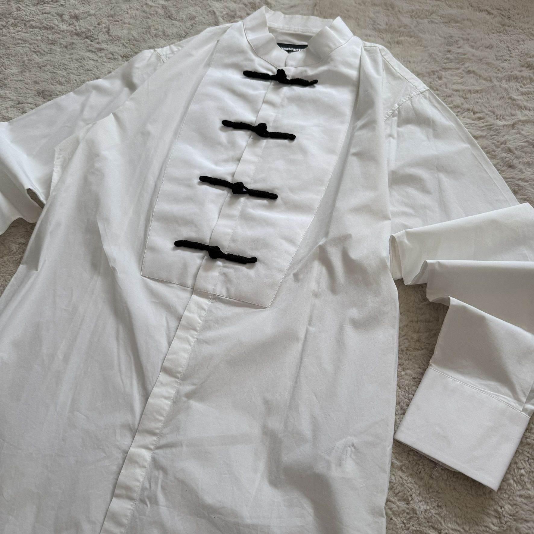 Dsquared2 Dsquared2 White Oriental Closure Shirt – Size 50 Size US M / EU 48-50 / 2 - 3 Thumbnail