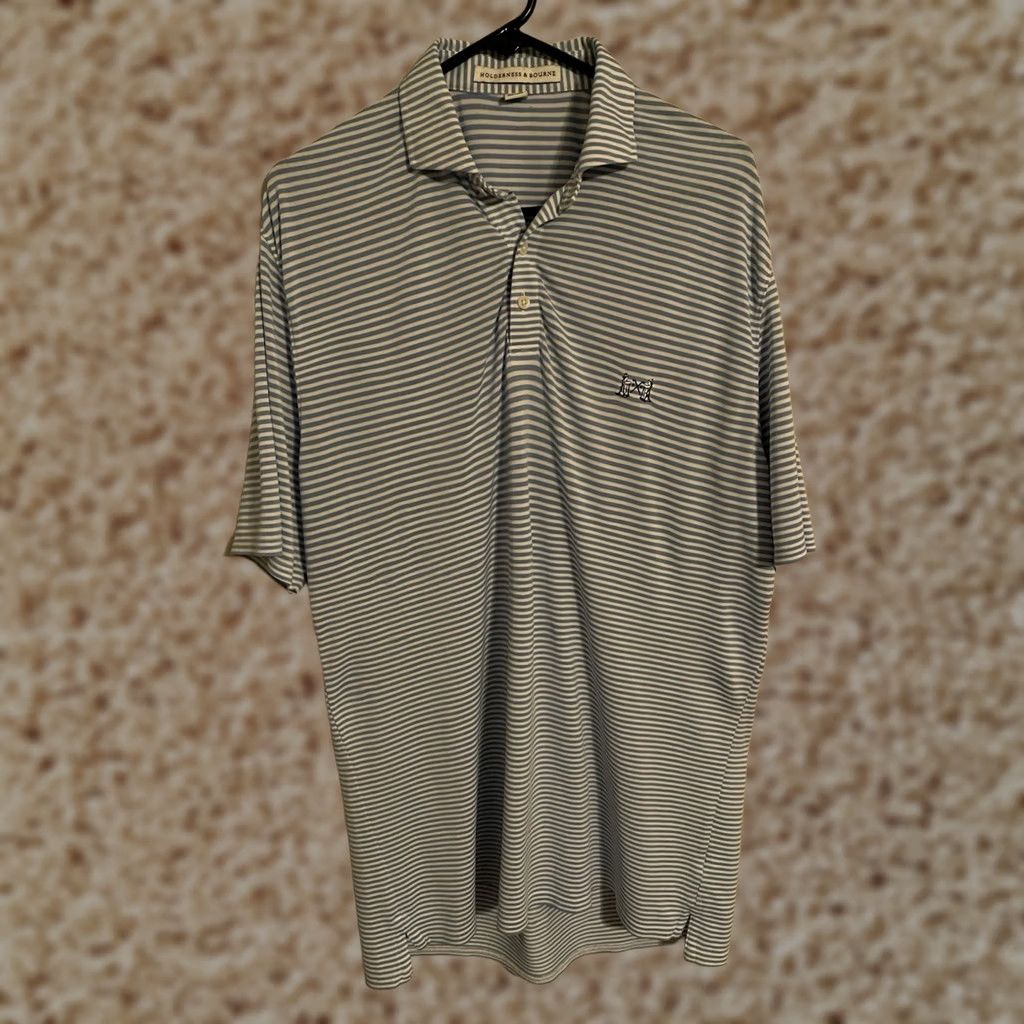 Vintage Holderness & Bourne National Golf Links of America Polo Shirt Men's Large Blue Size US L / EU 52-54 / 3 - 1 Thumbnail