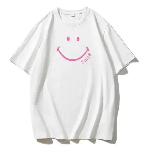 Japanese Brand × Vintage Line Smile Print T-Shirts Women Summer Plus Size Size L / US 10 / IT 46 - 2 Thumbnail
