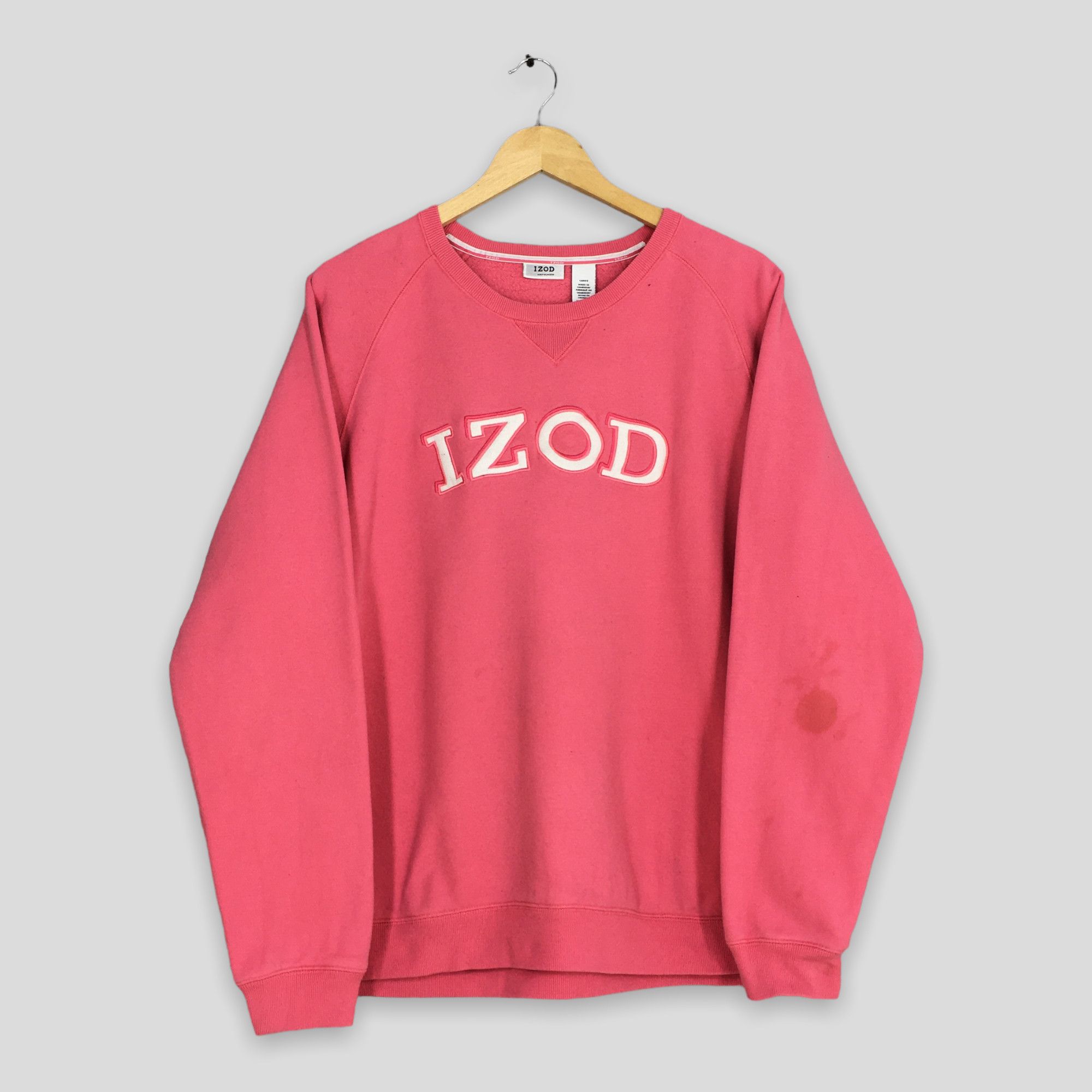 Vintage Izod Spell Out Sweatshirt Women XLarge Sweatshirts Hoodies