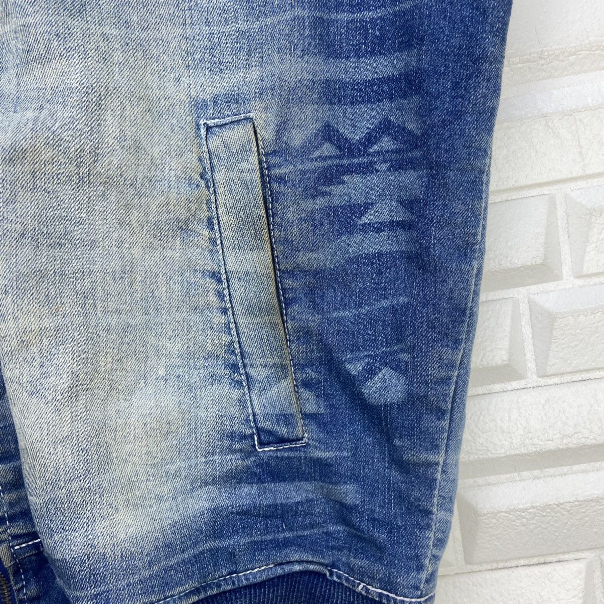 Japanese Brand Blue Story Street Fashion Native Soft Denim Bomber Style Size US S / EU 44-46 / 1 - 12 Thumbnail