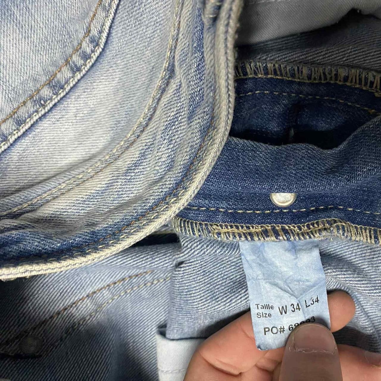 Other Blue and white vintage Y2K denim jeans jeans Size US 34 / EU 50 - 2 Thumbnail