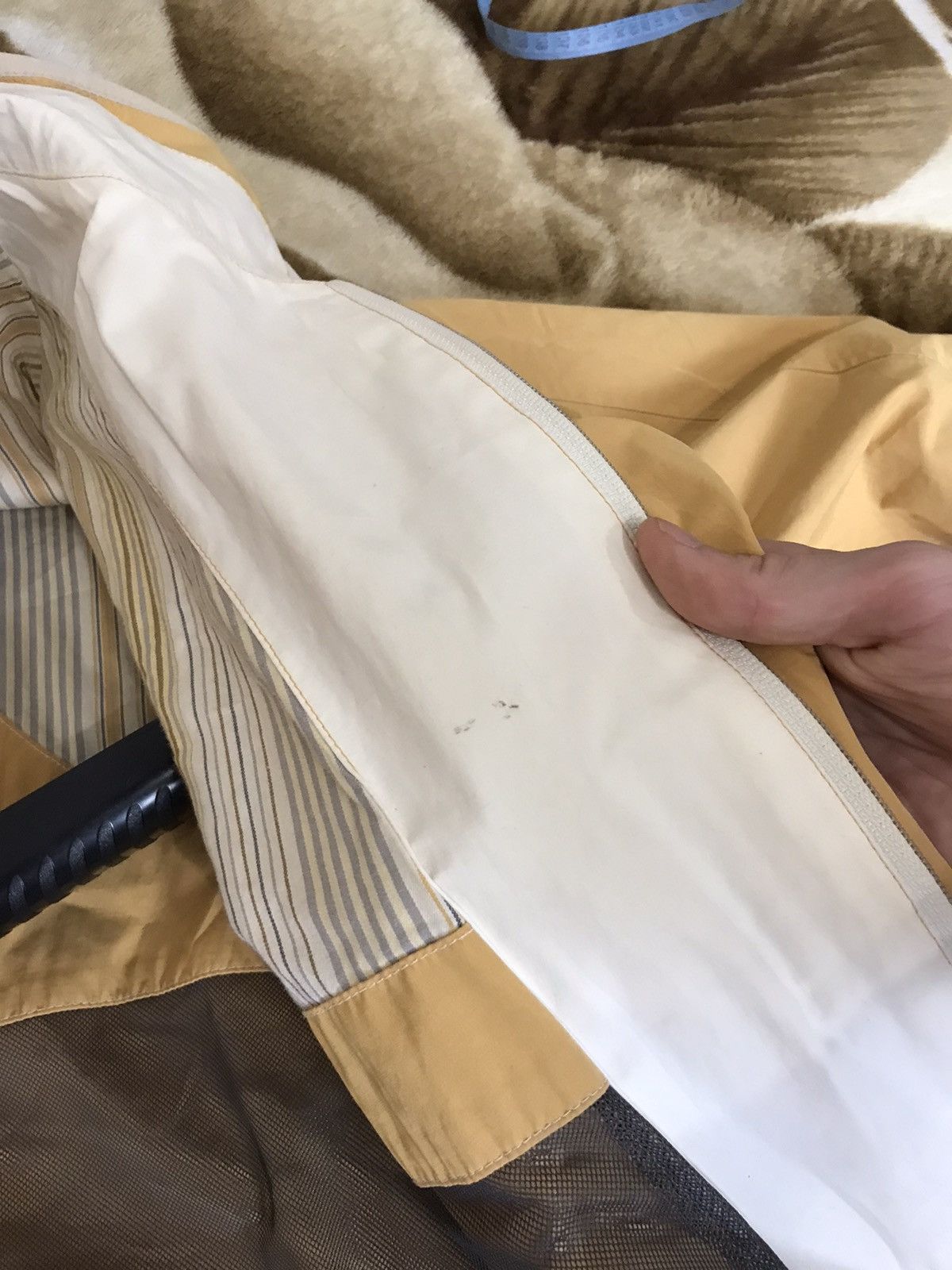 Bugatti × Vintage 🔥 Bugatti Light Jacket Zip Pockets Yellow Size US XL / EU 56 / 4 - 16 Thumbnail
