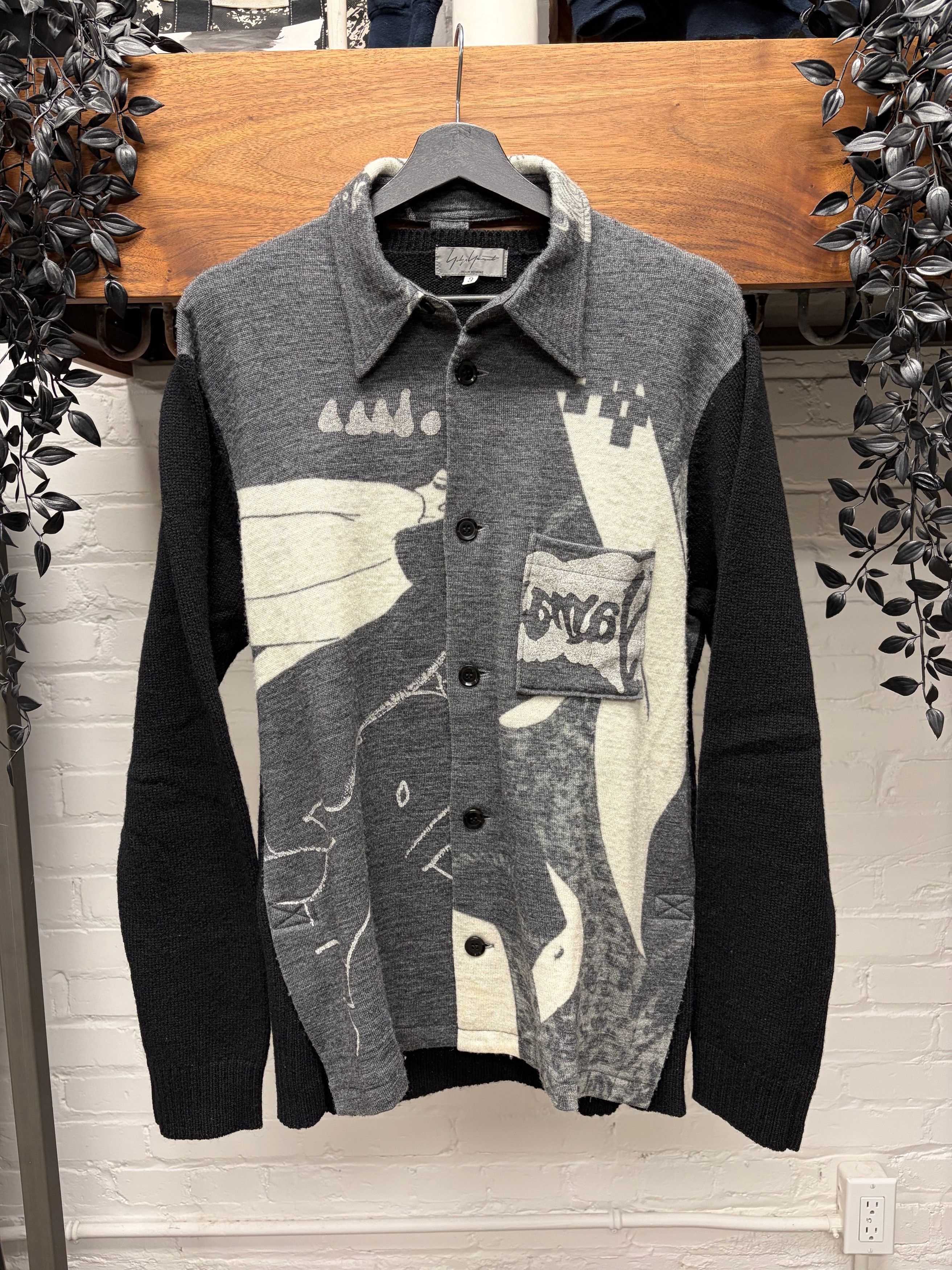 Yohji Yamamoto AW2007 Yohji Yamamoto x Shotaro Ishinomori ‘Cyborg 009’ Wool Knit Polo Size US L / EU 52-54 / 3 - 1 Thumbnail