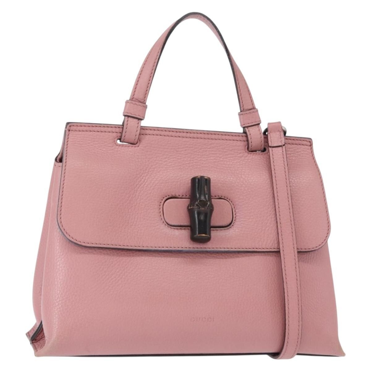 Gucci Gucci Bamboo Daily Top Handle Leather Size ONE SIZE - 1 Thumbnail