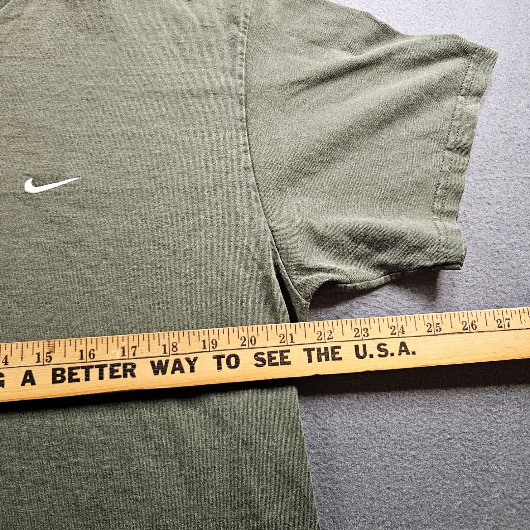 Nike Nike Shirt Mens Large Green Swoosh Logo Embroidered Tee 90s Y2K Casual Cotton Size US L / EU 52-54 / 3 - 5 Thumbnail