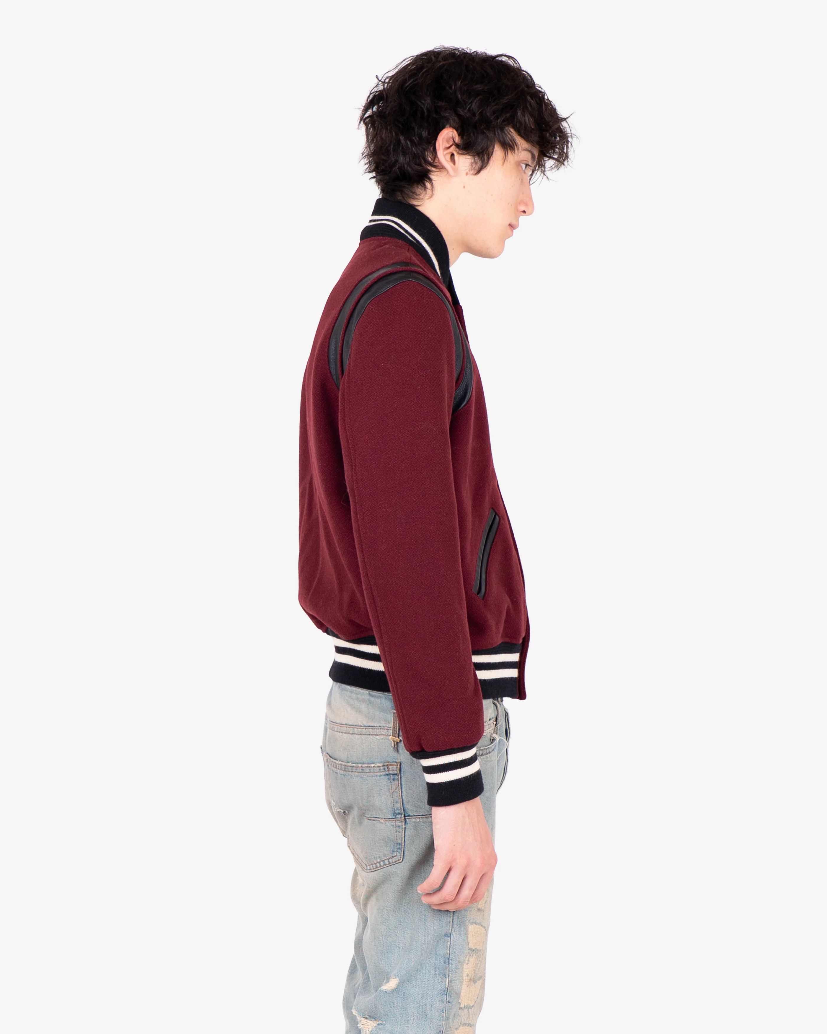 Saint Laurent Paris Burgundy Teddy Jacket Men's (FW14) Size US S / EU 44-46 / 1 - 8 Thumbnail