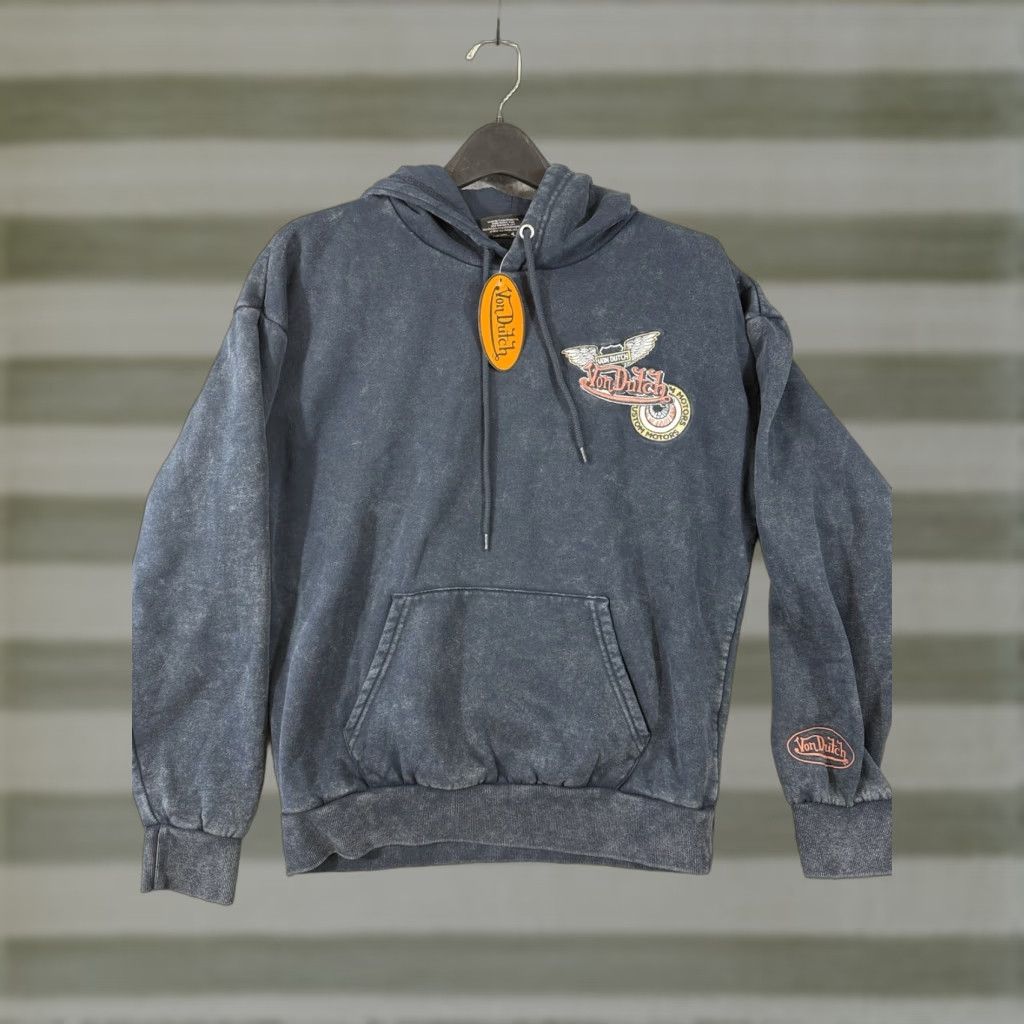 Von Dutch VINTAGE Von Dutch Motorcycles Hoodie Sweatshirt Men Sz S Blue Pullover Double Sided NWT Size US S / EU 44-46 / 1 - 1 Thumbnail
