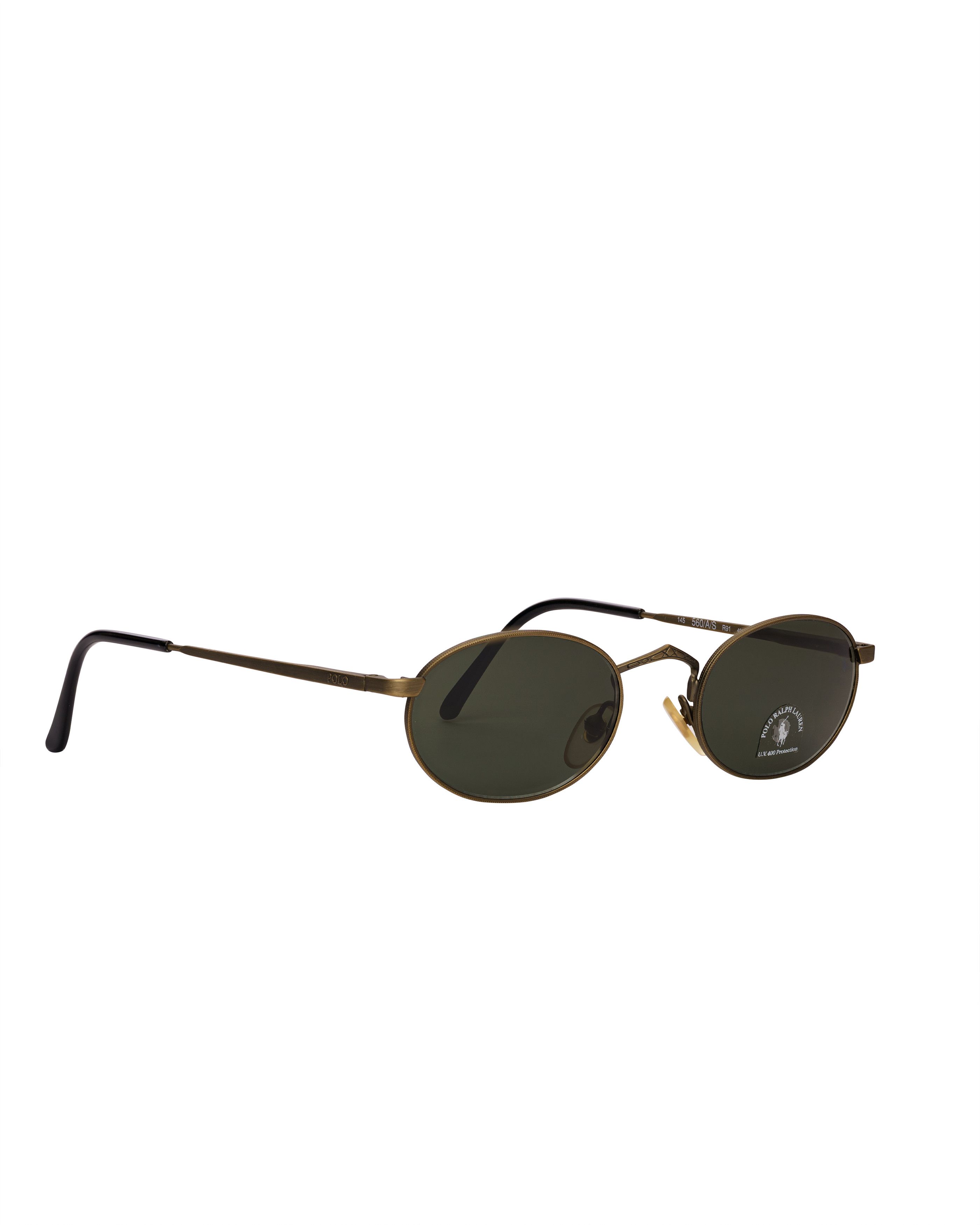 Polo Ralph Lauren Polo Ralph Lauren '90s Antique Brown Oval Sunglasses Size ONE SIZE - 1 Thumbnail