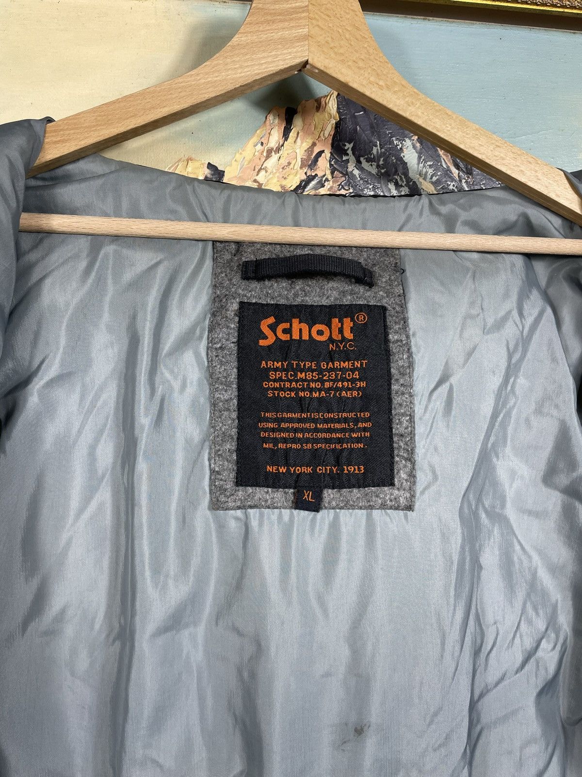 Schott × Vintage Schott Retro 00s Goose Sleeveless Vest Army Military Aviator Size US XL / EU 56 / 4 - 10 Thumbnail