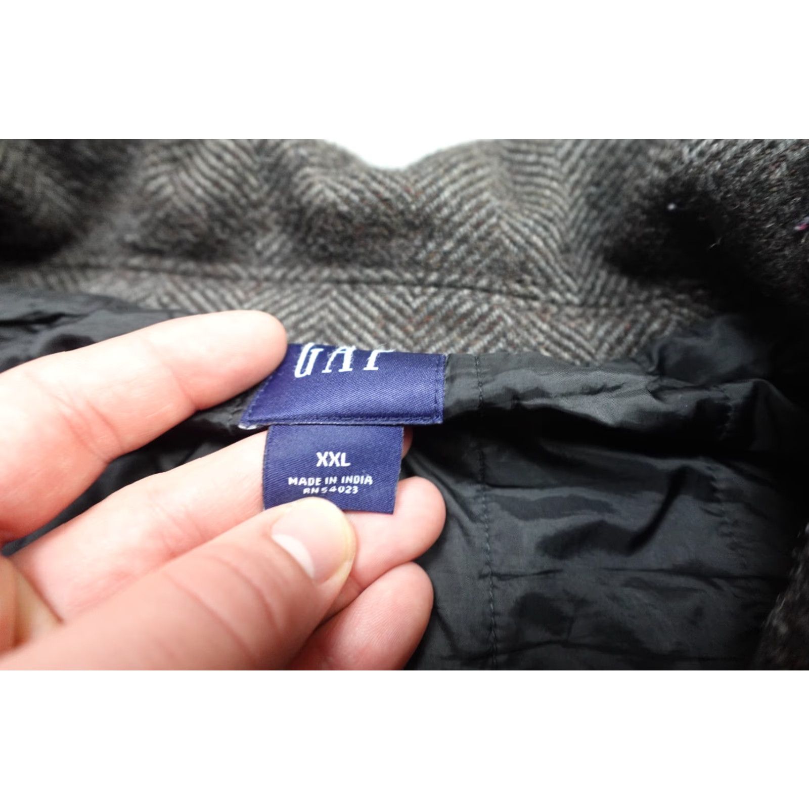 Old Navy Old Navy Quilted Jacket Mens 2XL Gray Wool Full Zip Heavyweight Size US XXL / EU 58 / 5 - 2 Thumbnail