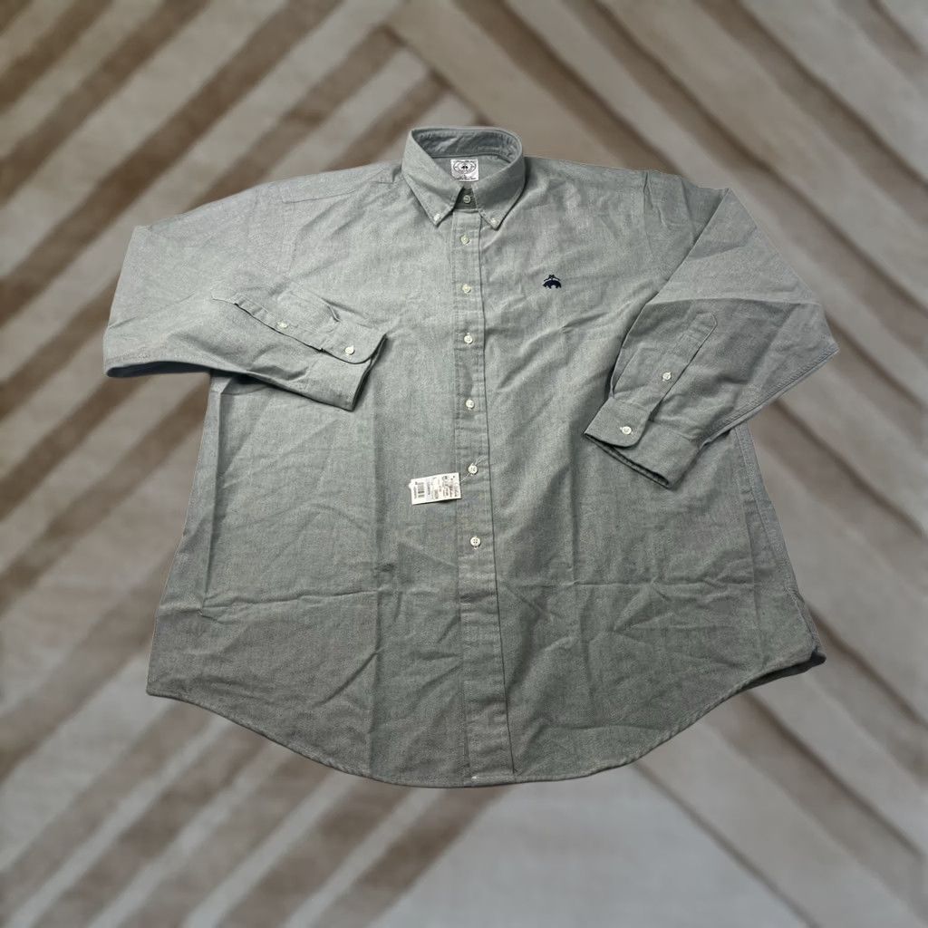 Brooks Brothers VINTAGE Brooks Brothers Sports Shirt Mens L Green Oxford Long Sleeve Size US L / EU 52-54 / 3 - 1 Thumbnail