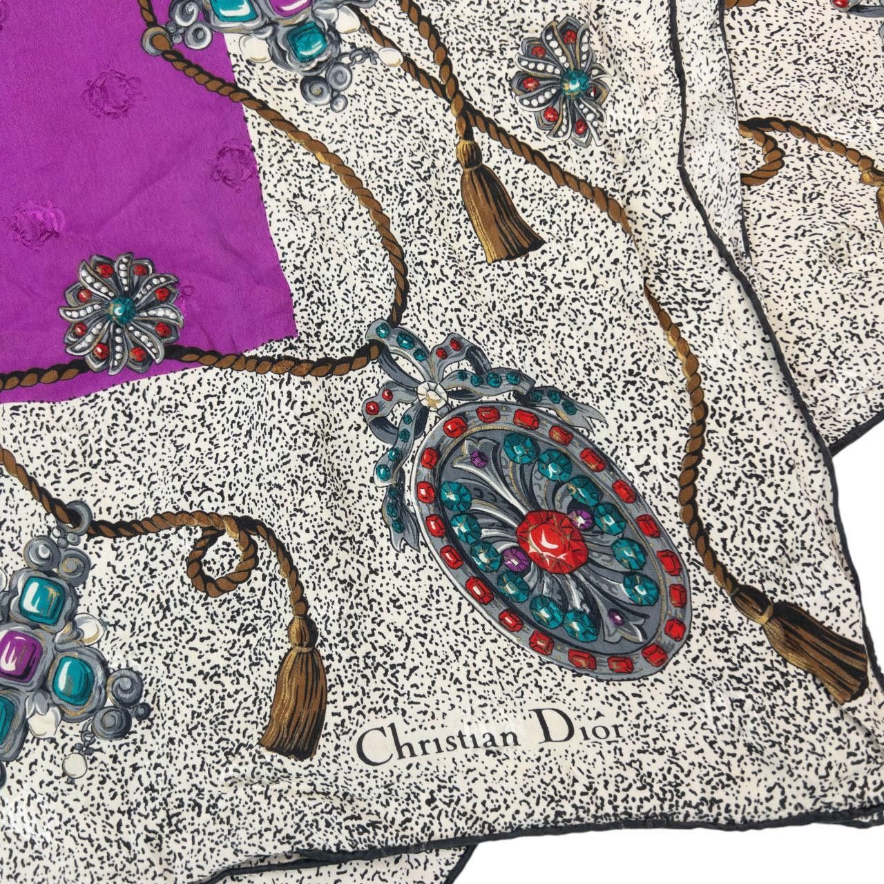 Dior Vintage Dior Antique Jewel Print Scarf Size ONE SIZE - 2 Thumbnail