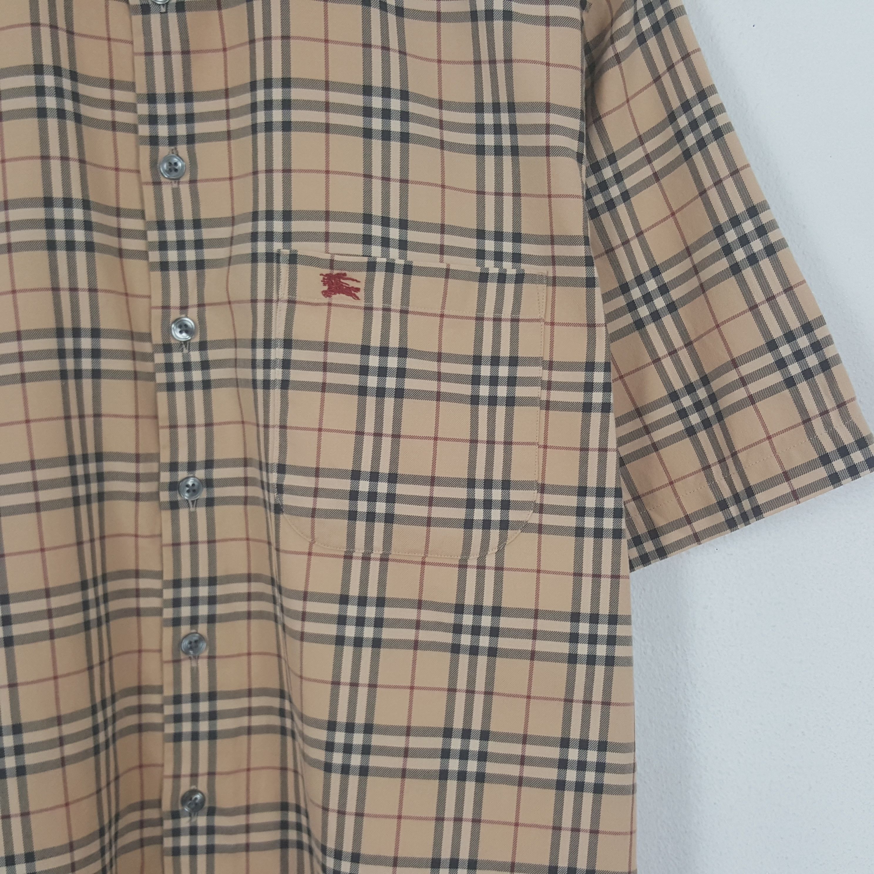 Burberry × Vintage Vintage Burberry London Nova Check Button Up Shirt Size US L / EU 52-54 / 3 - 2 Thumbnail