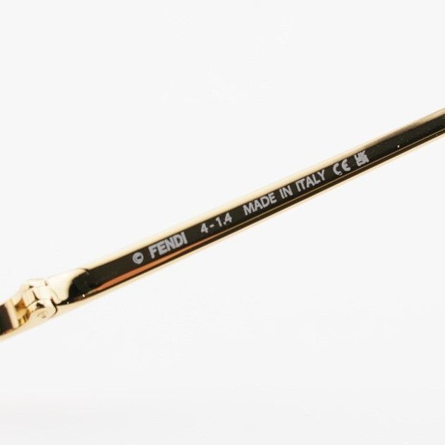 Fendi Fendi FE50106F 030 Eyeglasses Gold 54mm Square Frame Size ONE SIZE - 3 Thumbnail