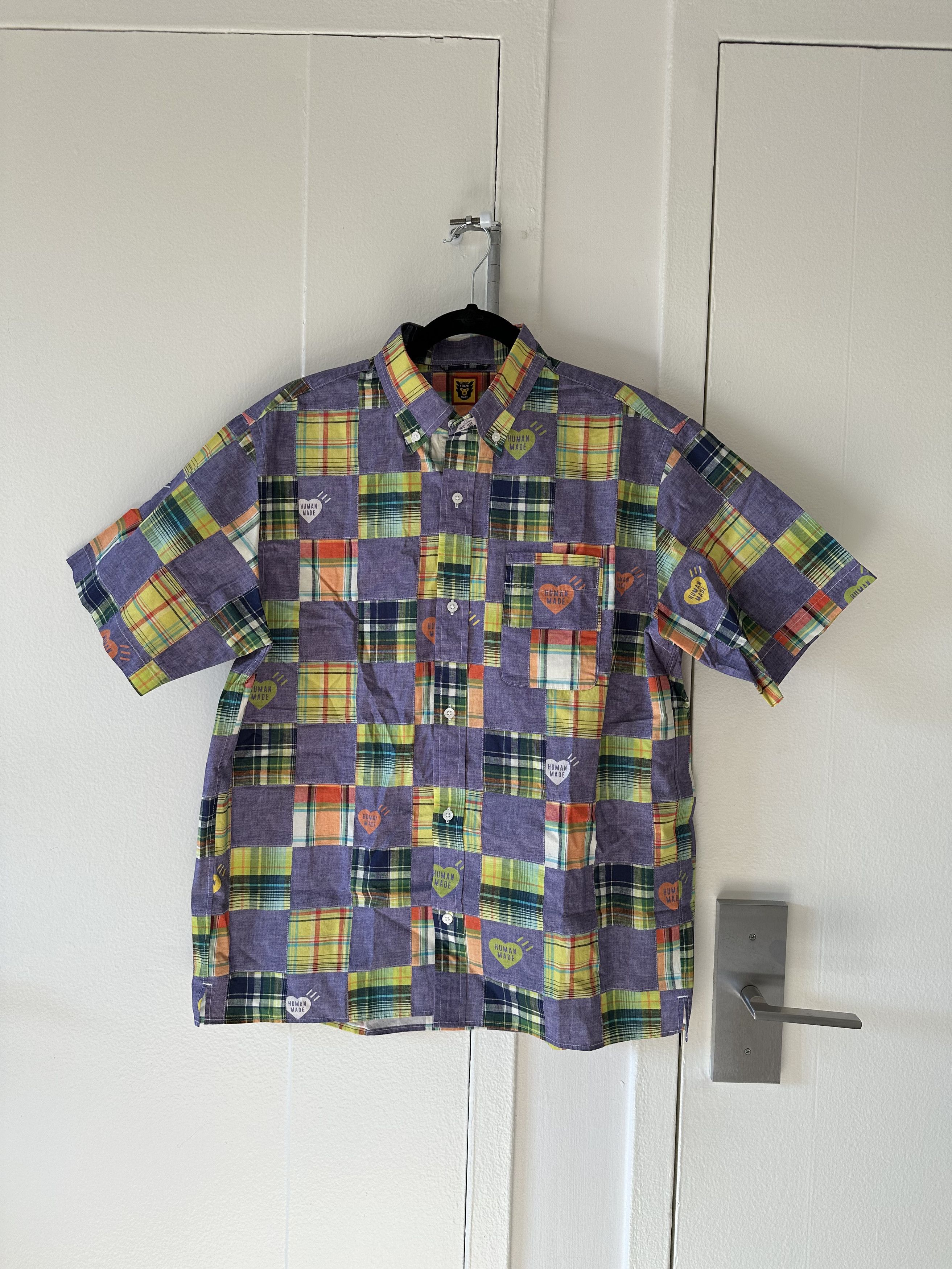 Image of Human Made Patchwork Short Sleeve Button Up Shirt, Men's (Size XL)