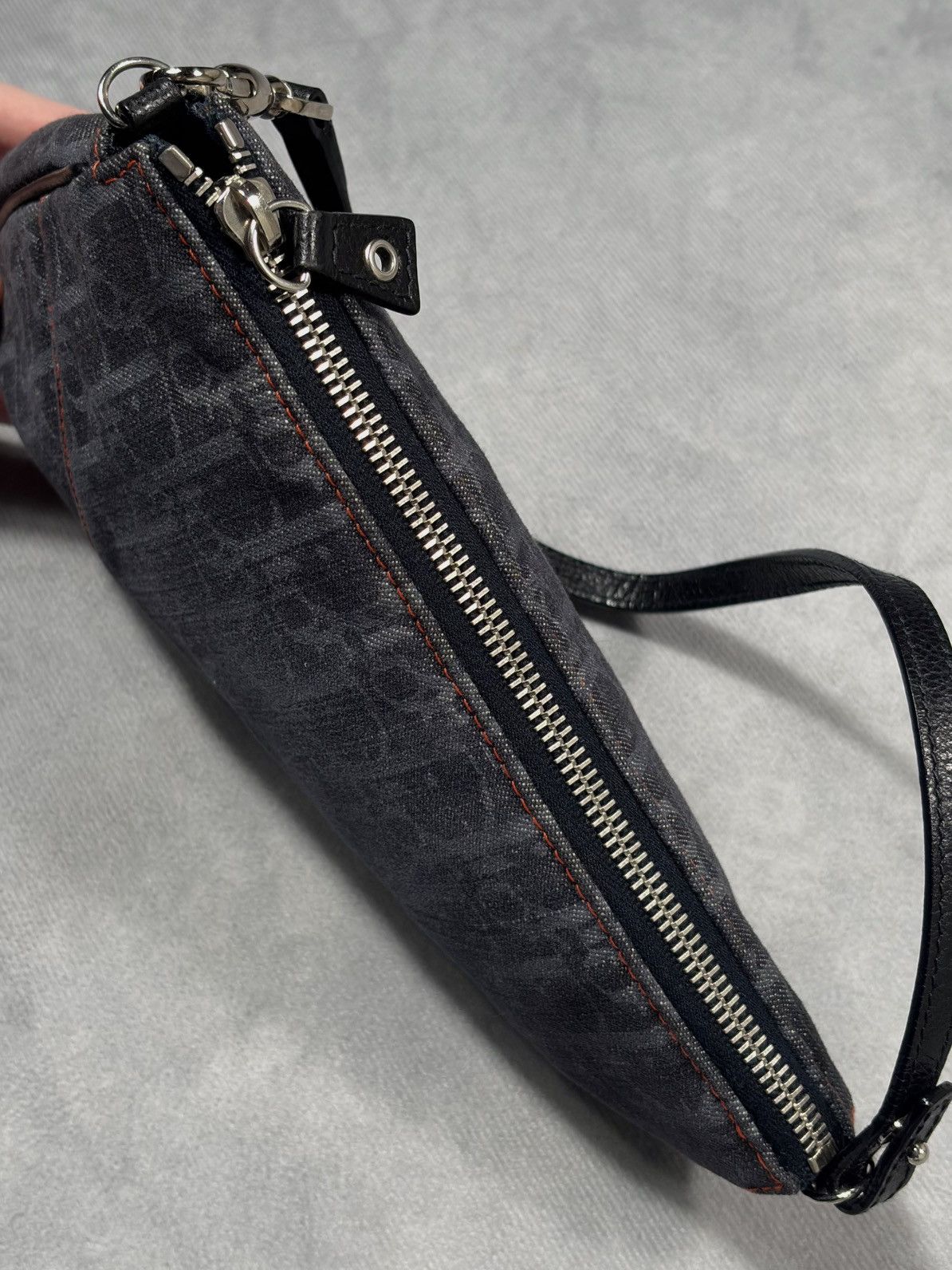 Dior RARE DIOR BY GALLIANO 2005 Trotter Denim Saddle Bag Size ONE SIZE - 11 Thumbnail