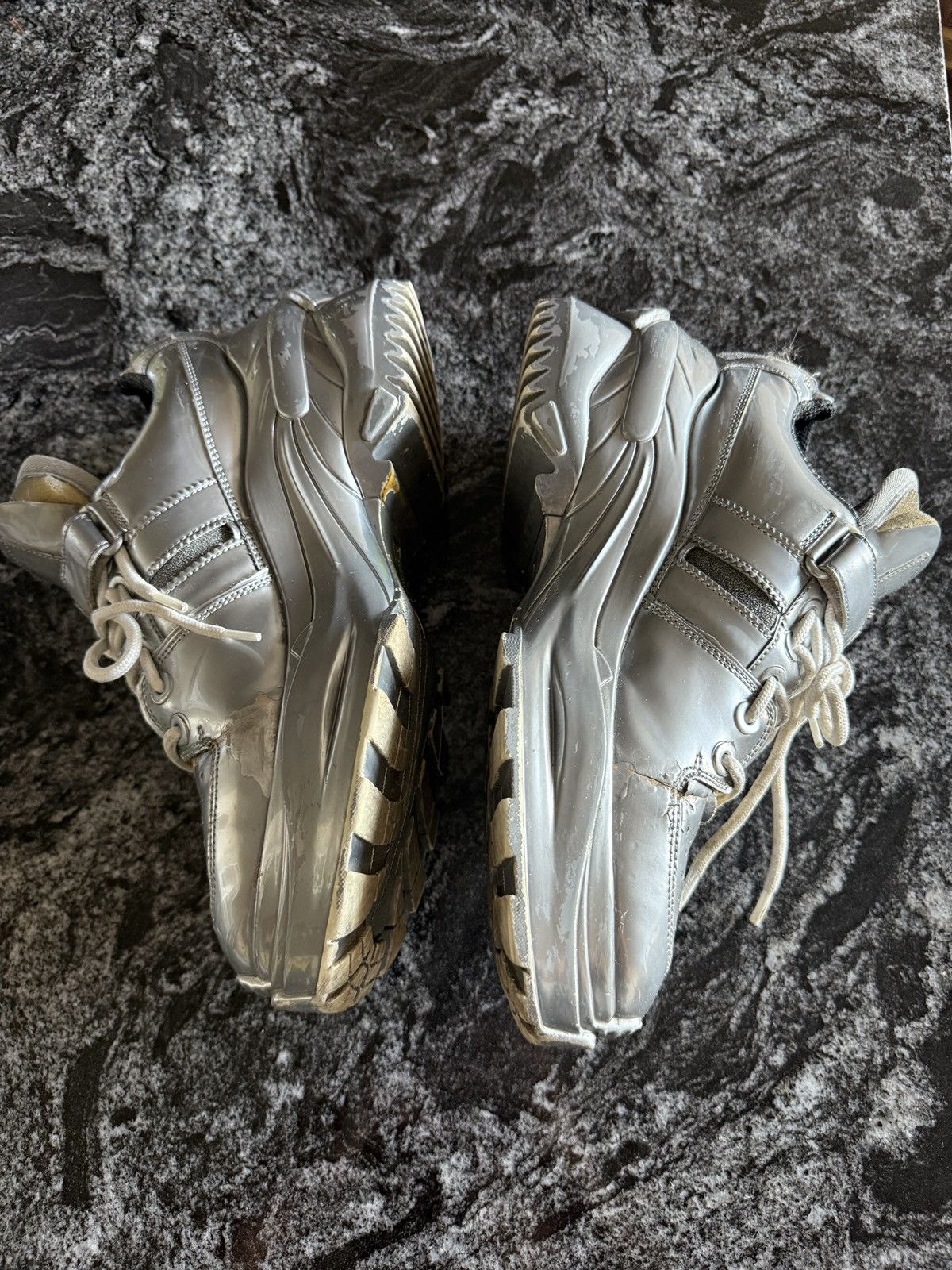 Maison Margiela Maison Margiela Runway Silver Chunky Sneaker Size 43 (US 10) Size US 10 / EU 43 - 3 Thumbnail