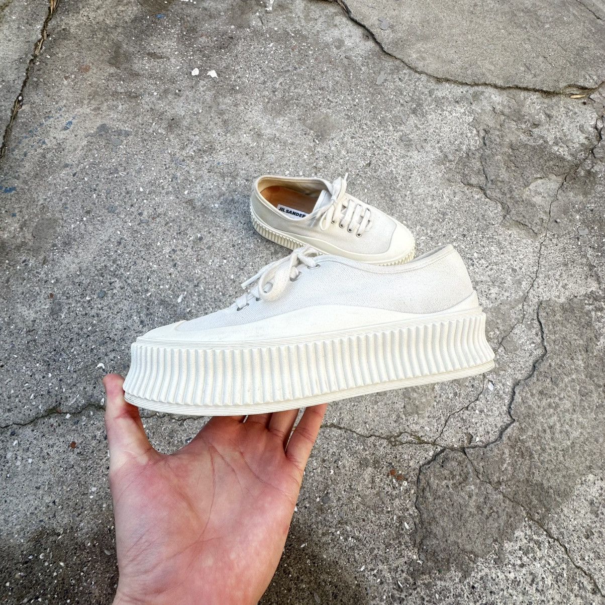 スニーカー JIL SANDER  Canvas platform sneakers Designer × Jil Sander Jil Sander - platform sneakers | Grailed