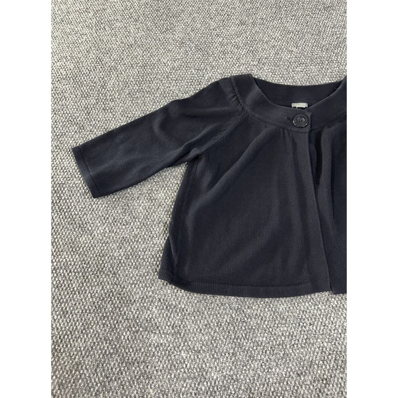 Ann Taylor Ann Taylor Cardigan Womens Small Black 3/4 Sleeve Single Button Knit Size M / US 6-8 / IT 42-44 - 3 Thumbnail