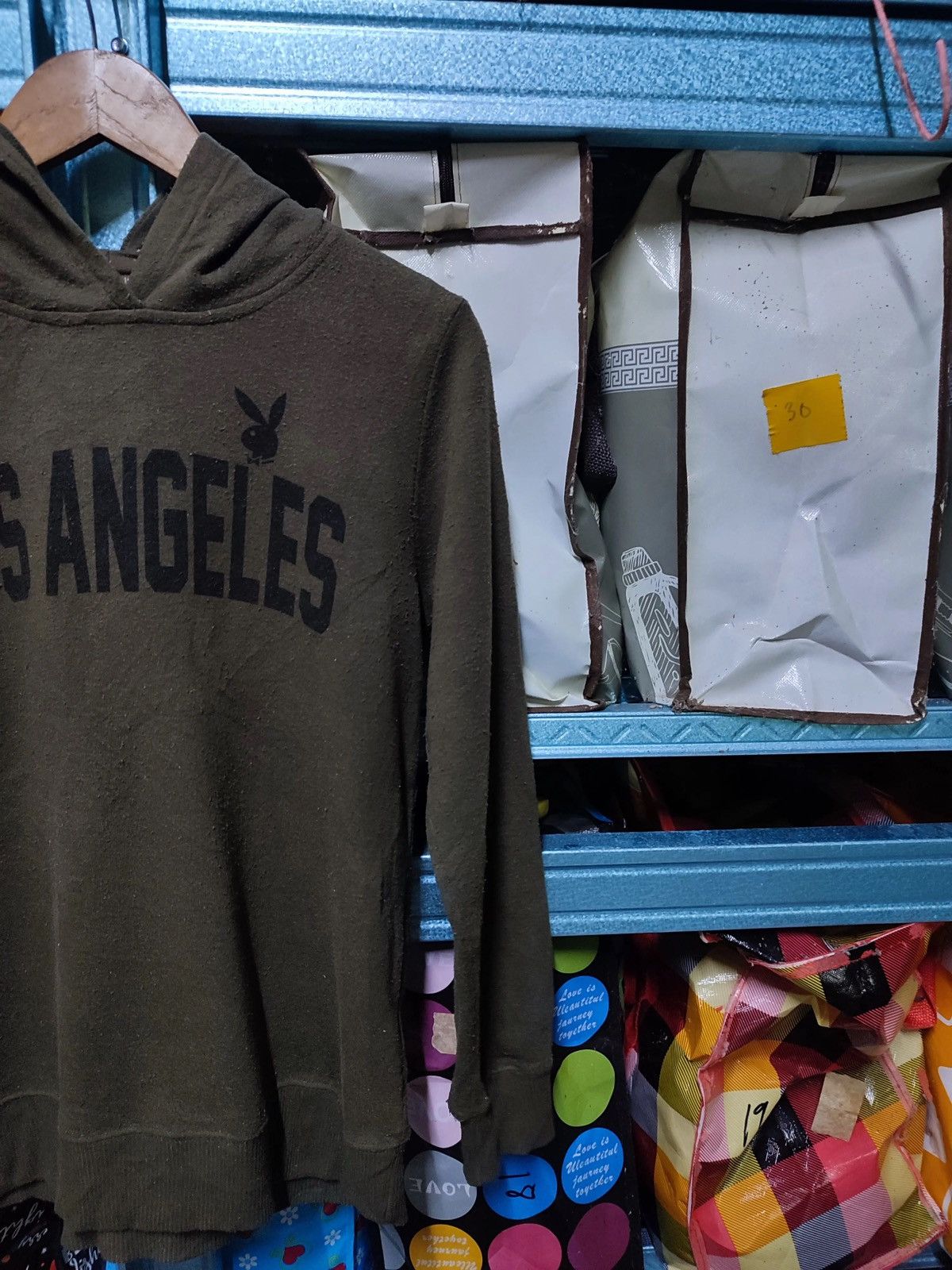 Playboy Playboy Bunny “Los Angeles” Lightweight Hoodie – Olive Green Size US S / EU 44-46 / 1 - 4 Thumbnail