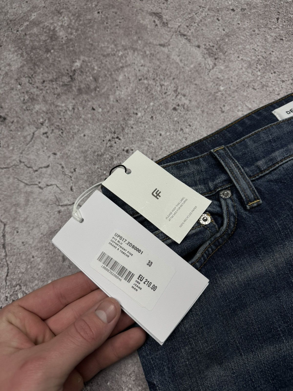 DEPARTMENT5 DEPARTMENT FIVE DRAKE DENIM DISTRESSED Y2K JEANS NEW❗️ Size US 33 - 12 Thumbnail