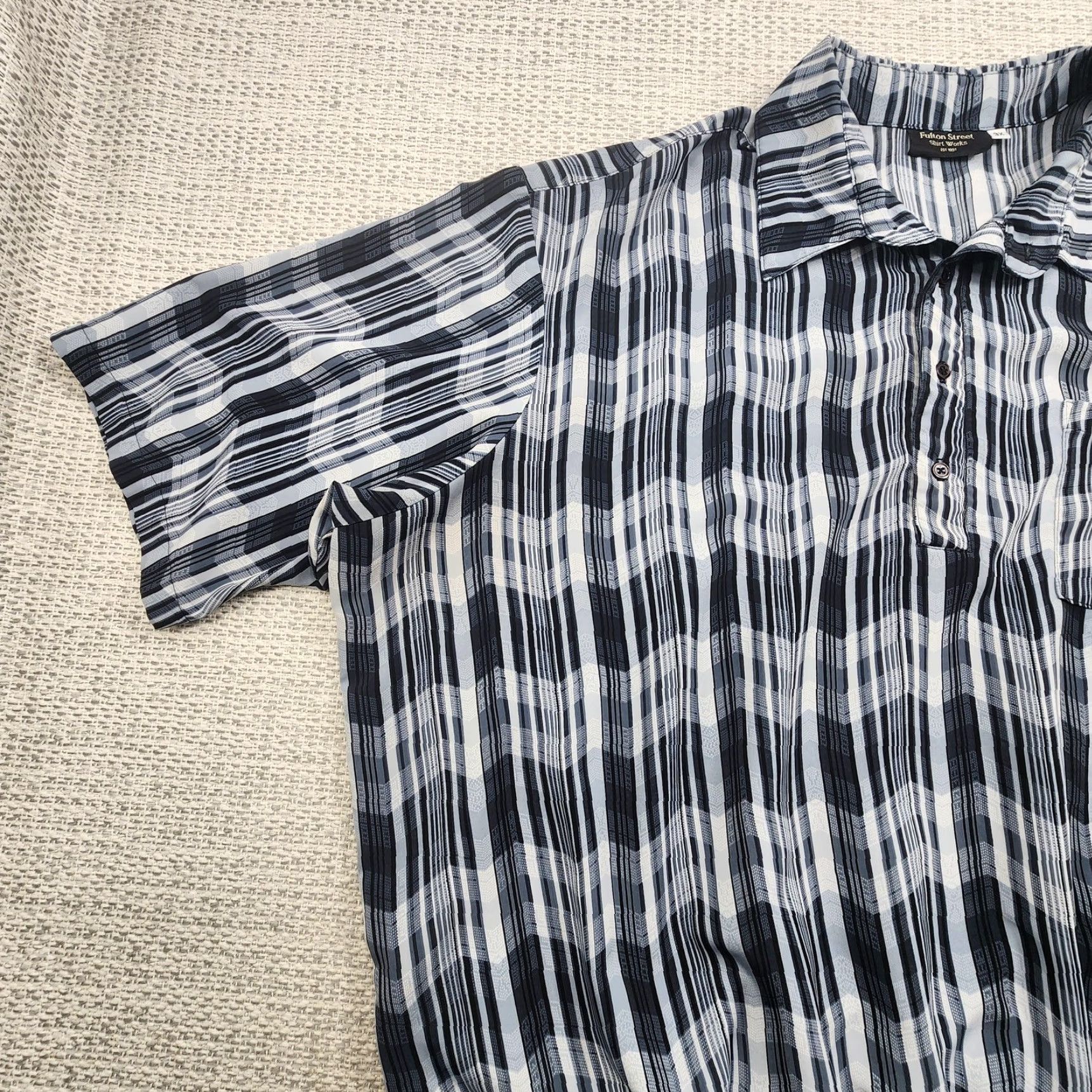 Vintage VINTAGE Fulton Street Shirt Works Men’s Plaid Short Sleeve Button-Up 3XL Pullover Casual Retro Size US XXL / EU 58 / 5 - 4 Thumbnail