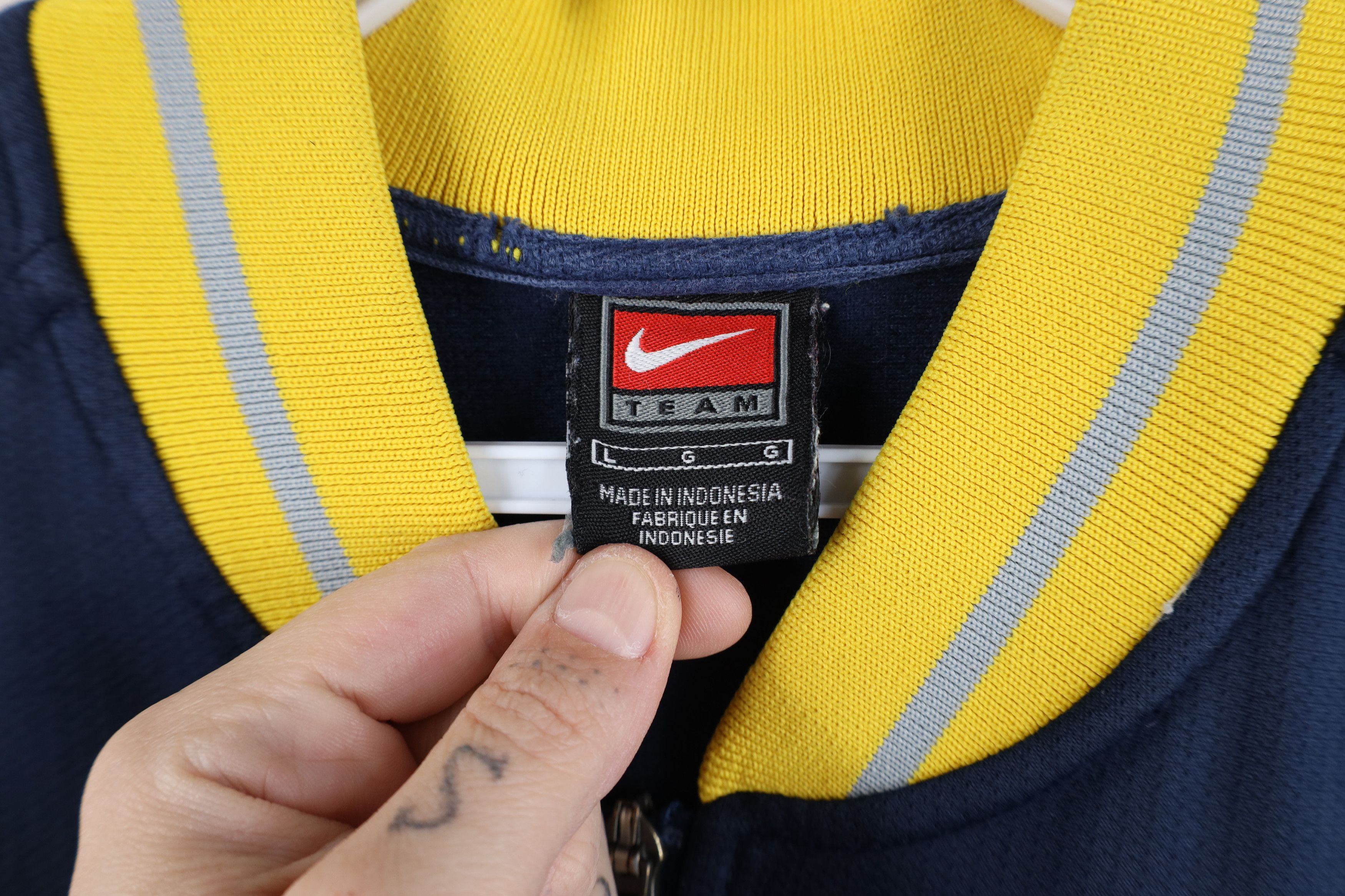 Nike × Vintage Vintage Nike Elite University of Michigan Warm Up Jacket Size US L / EU 52-54 / 3 - 9 Thumbnail
