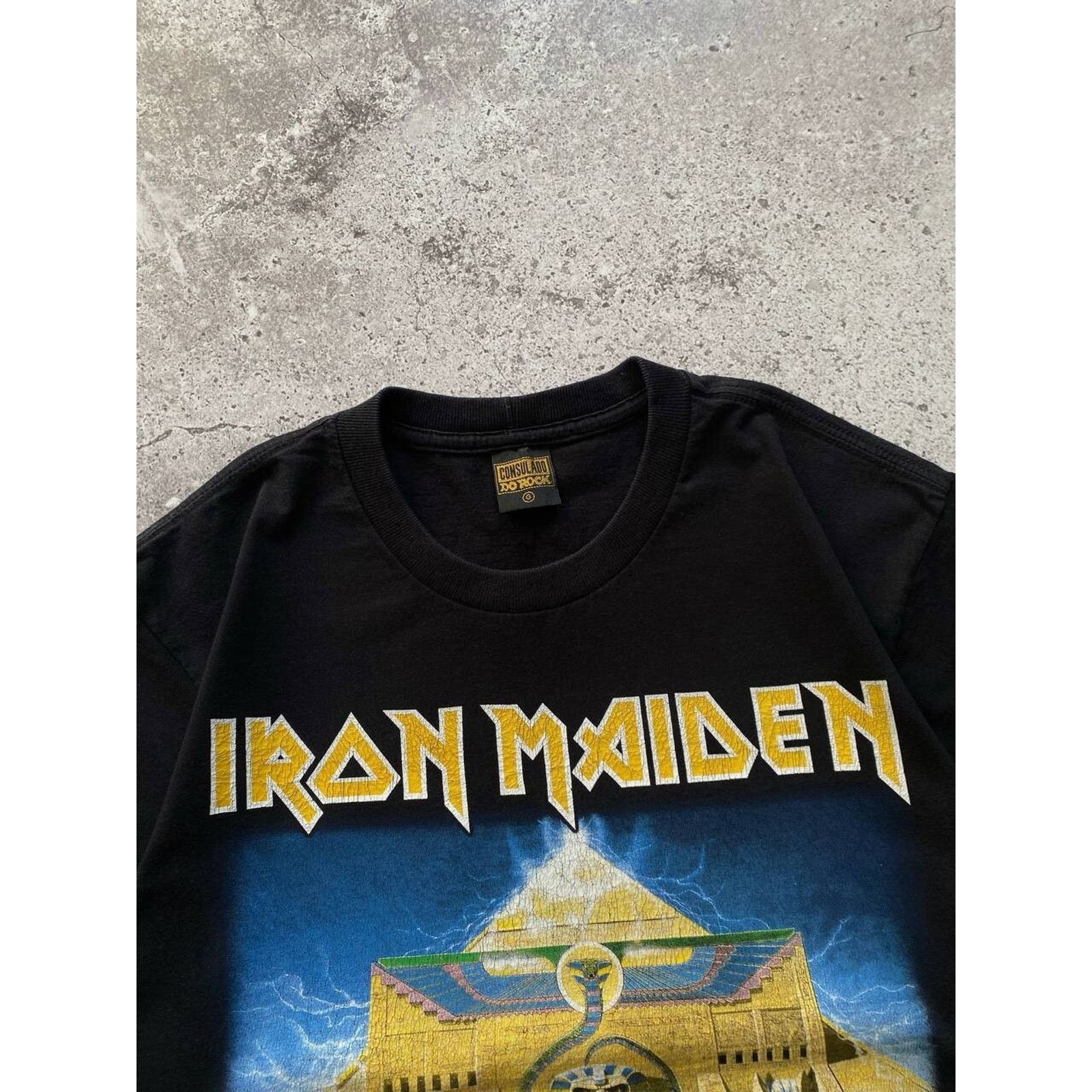 Band Tees × Iron Maiden × Vintage VINTAGE IRON MAIDEN "POWERSLAVE" ALBUM HEAVY METAL BAND TEE Size US L / EU 52-54 / 3 - 9 Thumbnail