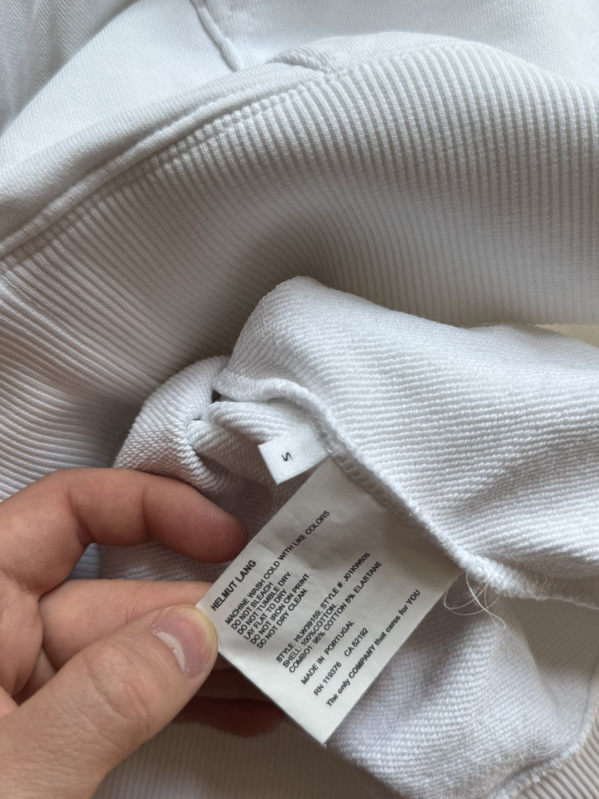 Helmut Lang Rare Helmut Lang white impress hoodie Small Designer Hype Size US S / EU 44-46 / 1 - 16 Thumbnail
