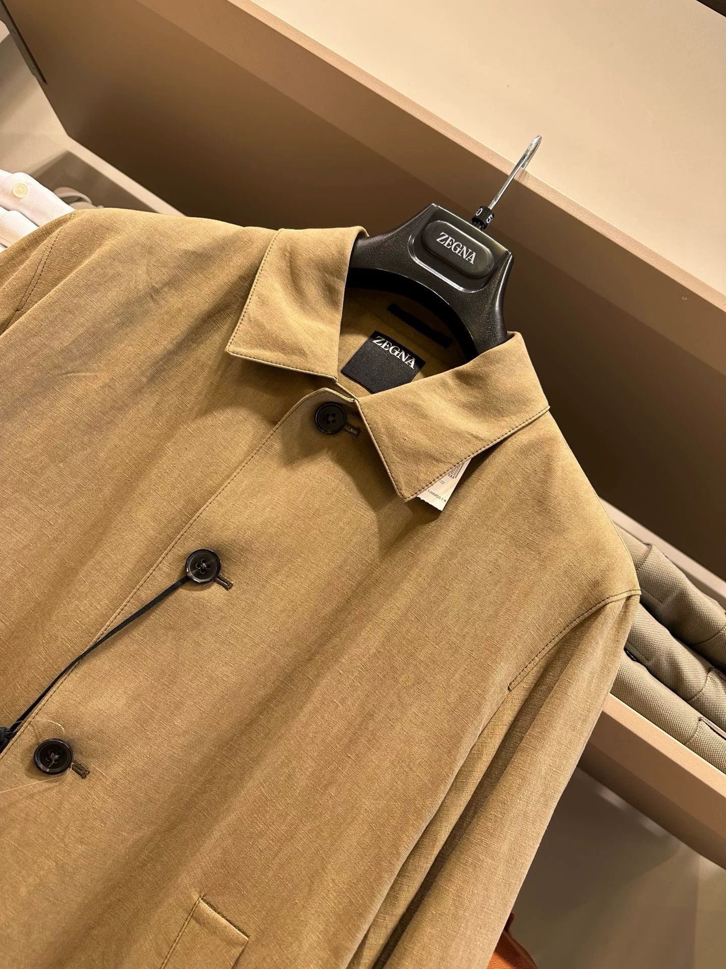 Ermenegildo Zegna Zegna Men's Olive Green Linen Jacket Size US L / EU 52-54 / 3 - 2 Thumbnail