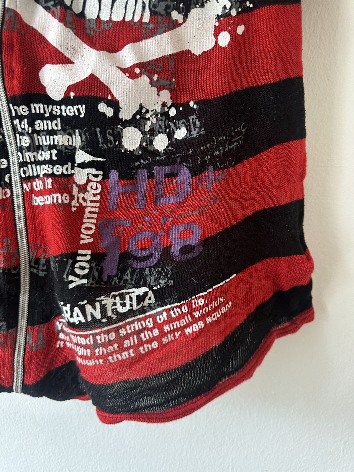 Japanese Brand Y2K Affliction Beumare Skull Poem Zipper Hoodie Size US L / EU 52-54 / 3 - 5 Thumbnail